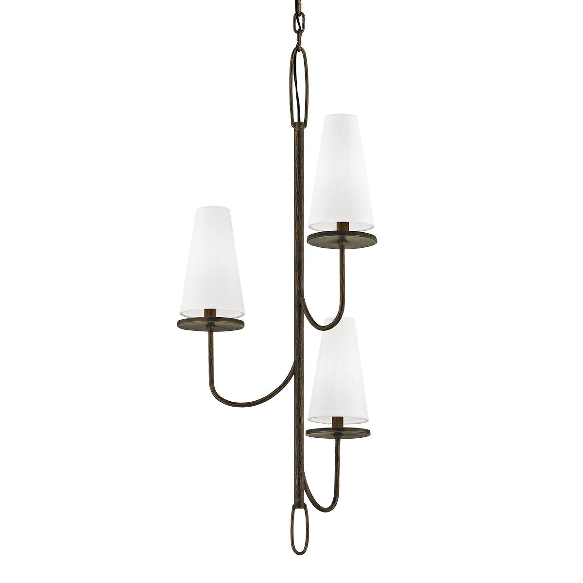 Curaeara Vintage Industrial Brass Fabric Chandelier - Letslighting