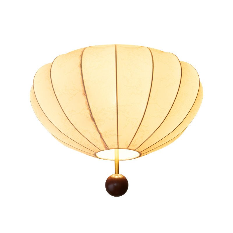 Lustra Ceiling Light Wood Fabric Lantern - Letslighting