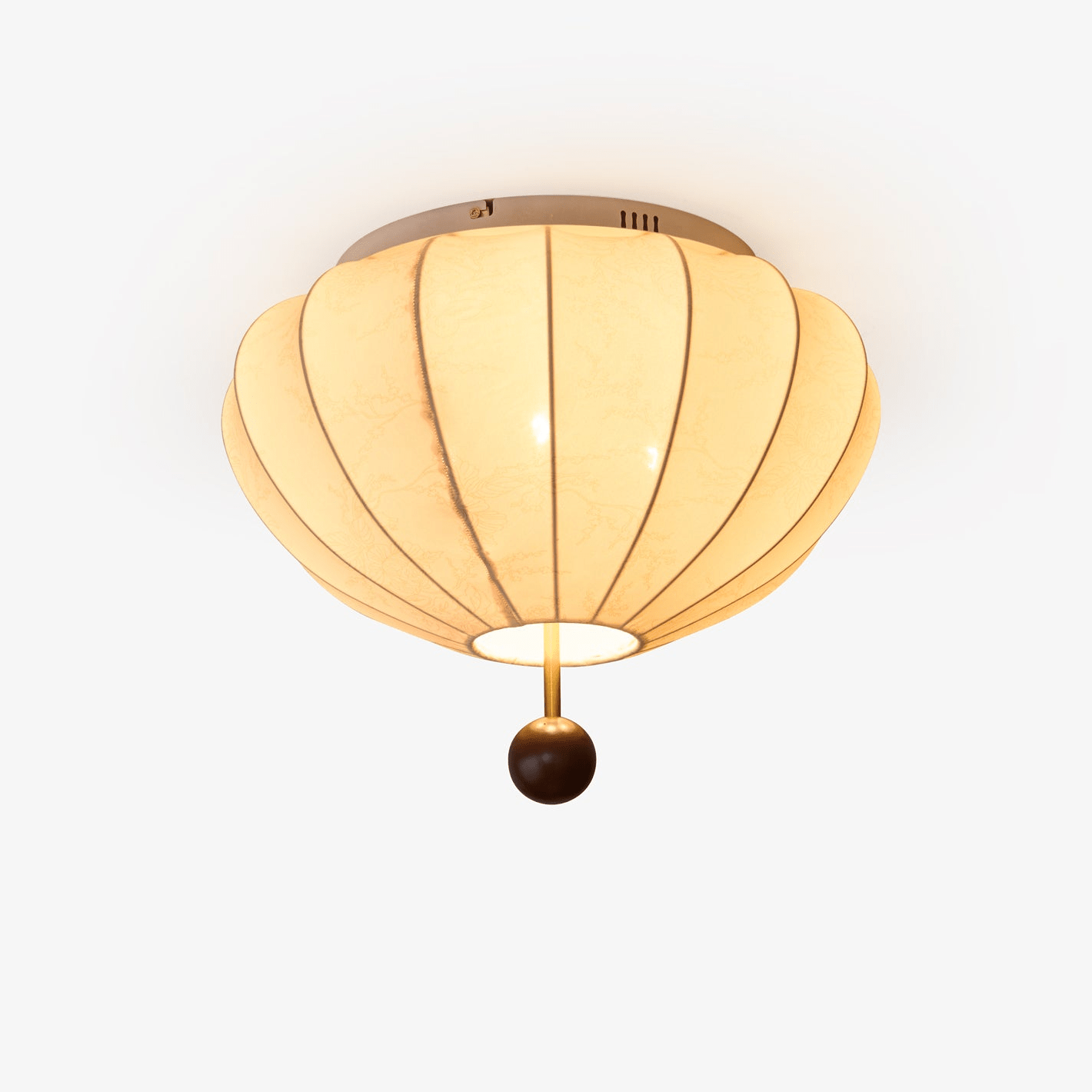 Lustra Ceiling Light Wood Fabric Lantern - Letslighting