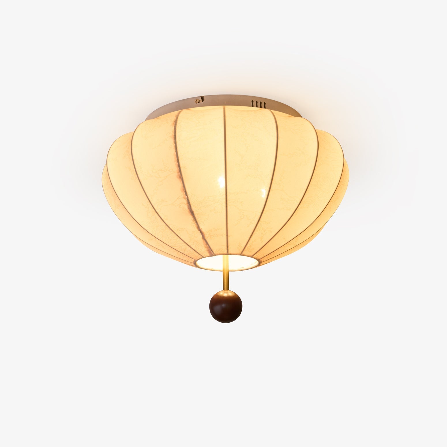 Ritta Ceiling Light Marceline Wood & Fabric - Letslighting