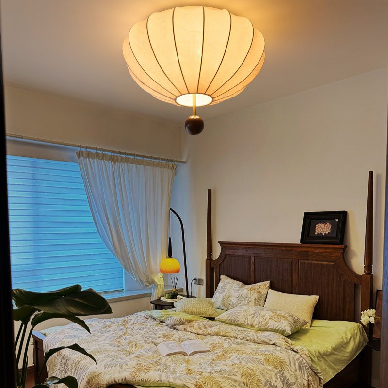 Ritta Ceiling Light Marceline Wood & Fabric - Letslighting