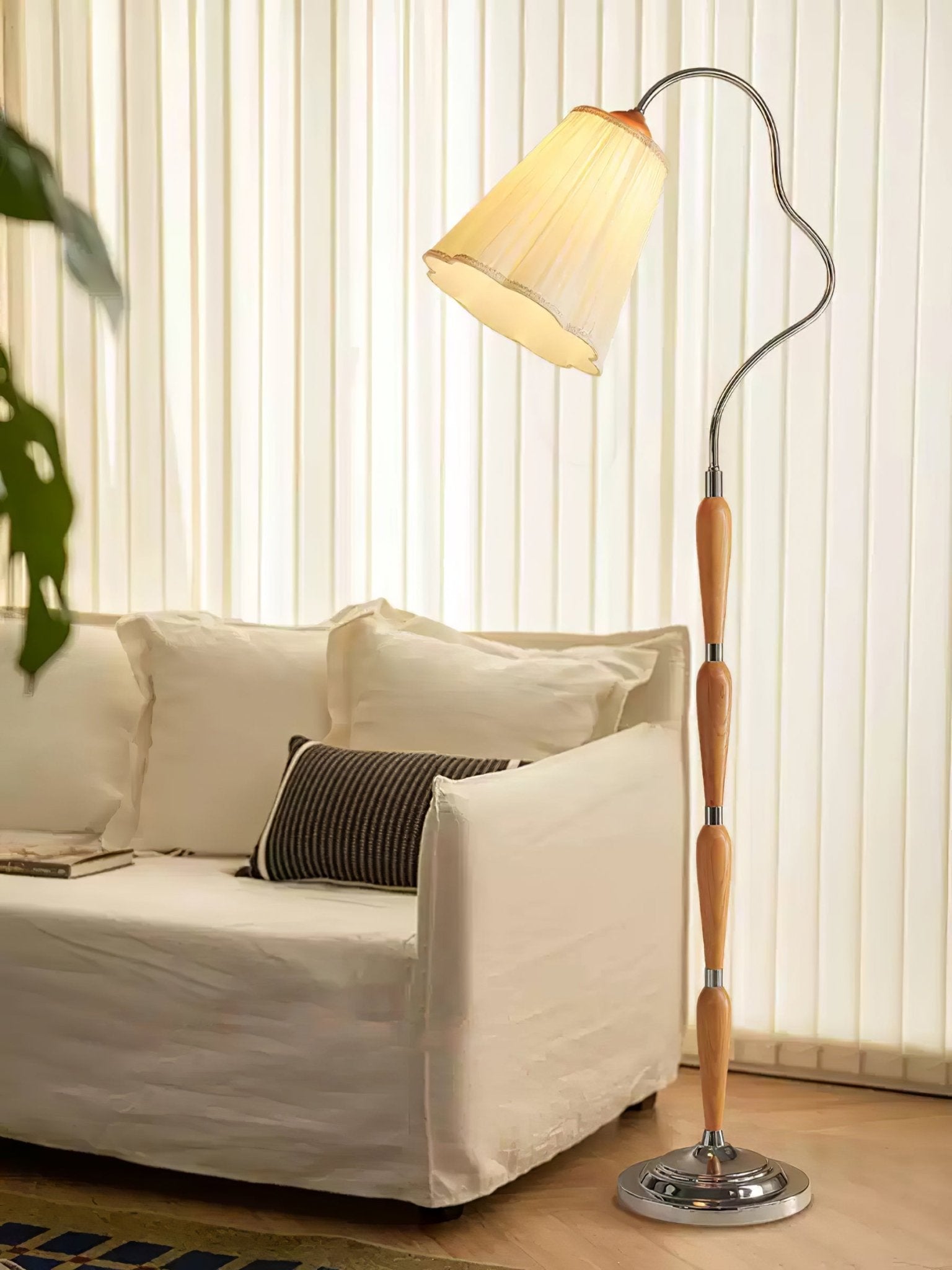 Foster Vintage Wood Floor Lamp - Letslighting