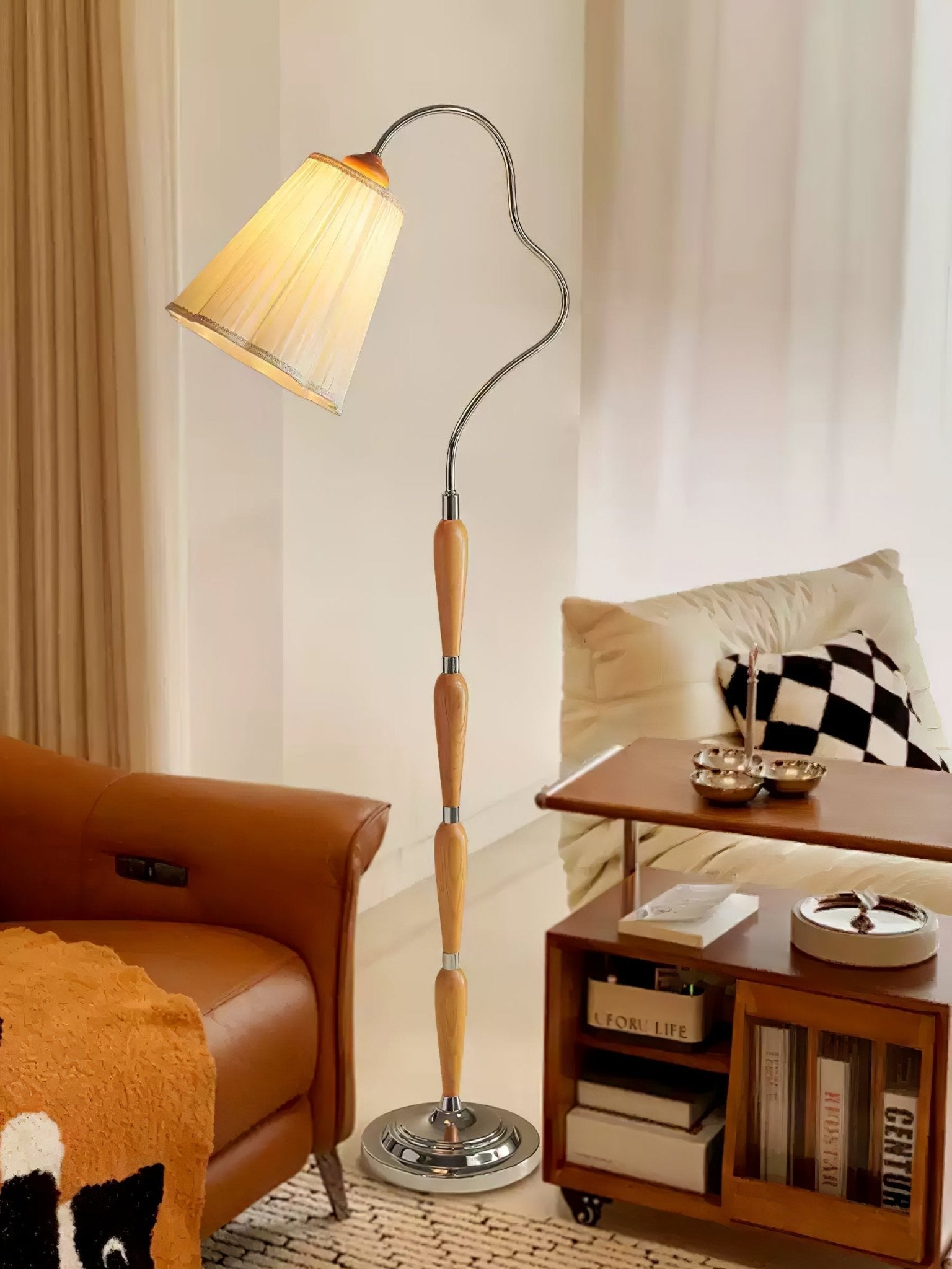 Foster Vintage Wood Floor Lamp - Letslighting