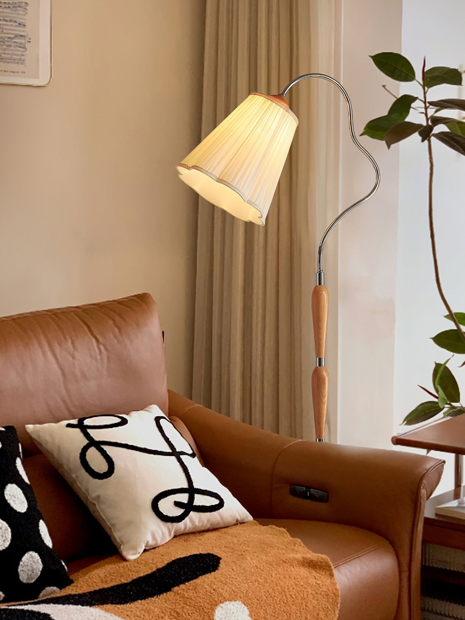 Foster Vintage Wood Floor Lamp - Letslighting