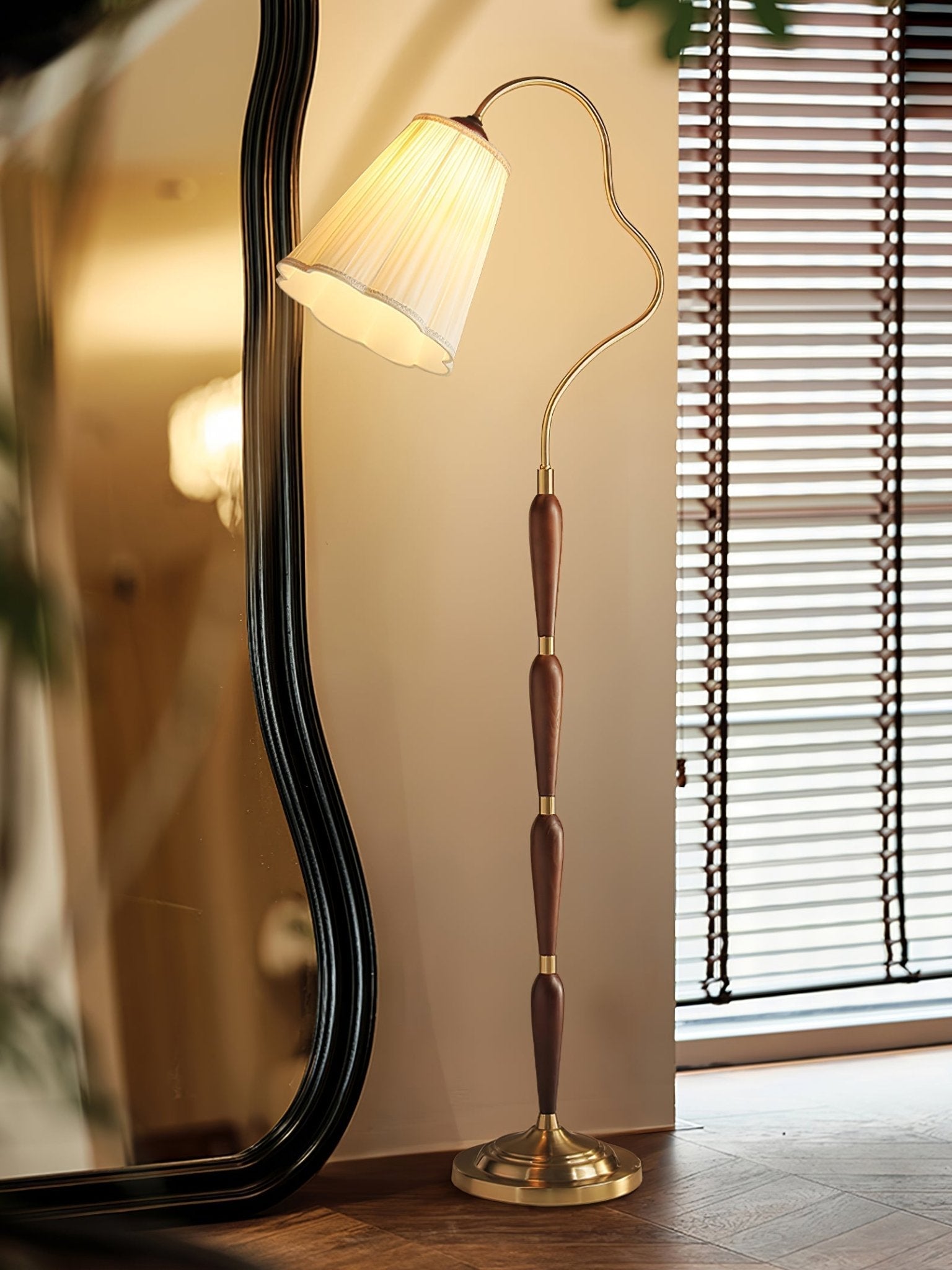 Foster Vintage Wood Floor Lamp - Letslighting