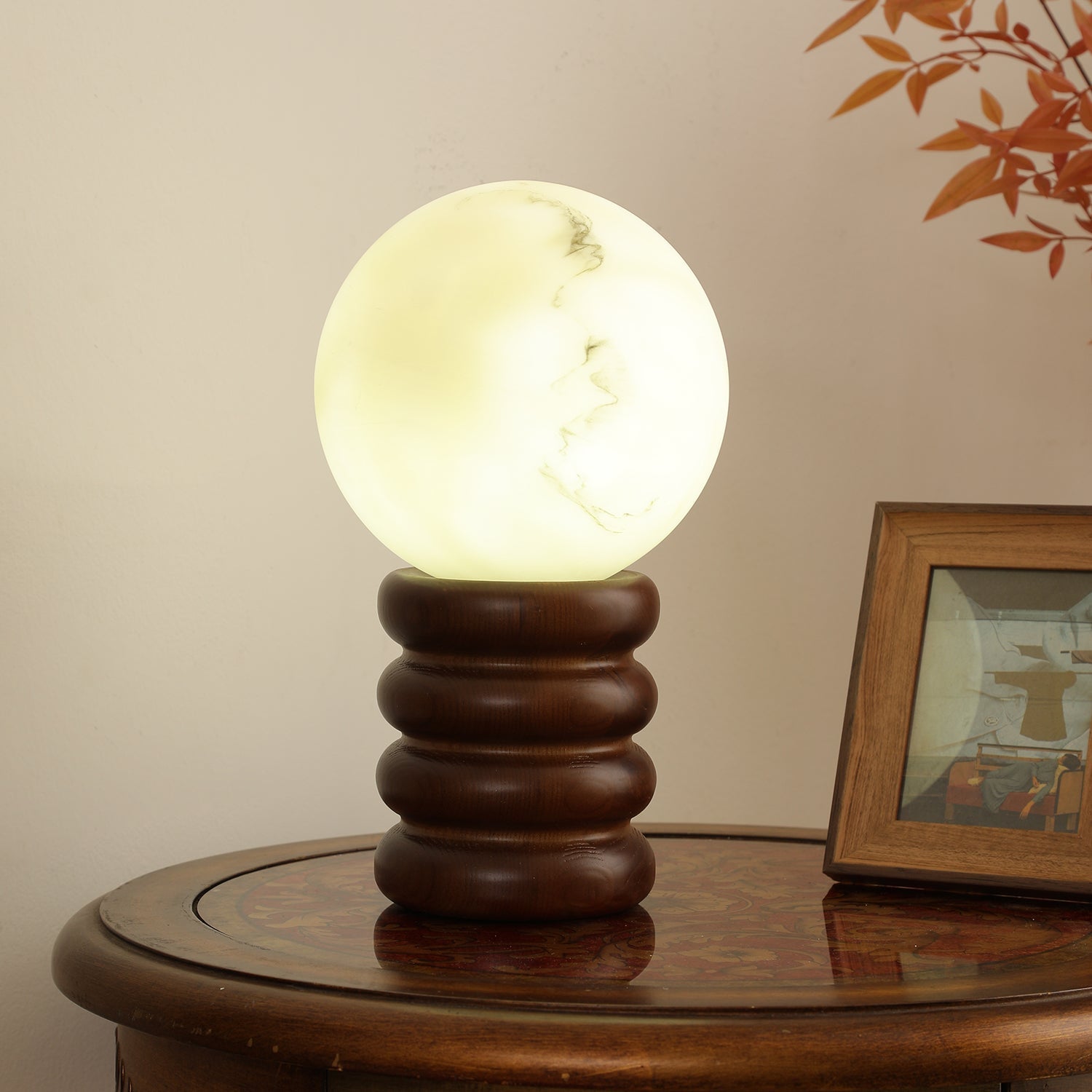 Novar Wood Contemporary Table Lamp - Letslighting