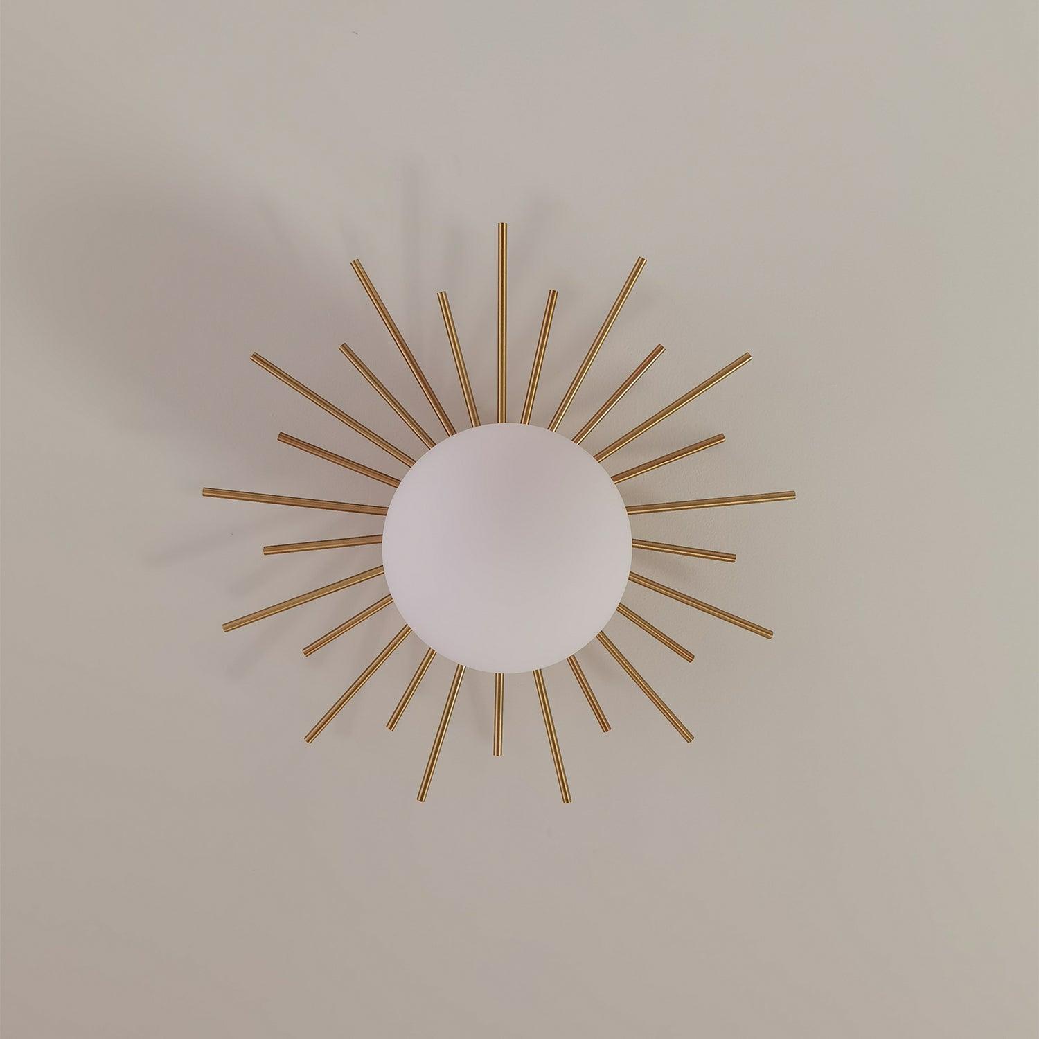 Solara Ceiling Lamp Brass Starburst Glam Modern - Letslighting