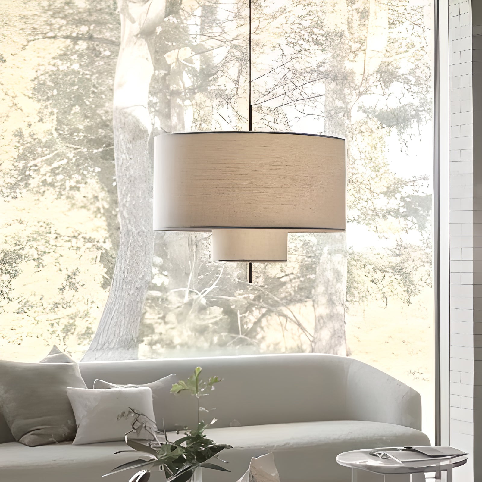 Ulphaa Modern Minimalist Fabric Pendant Lamp - Letslighting