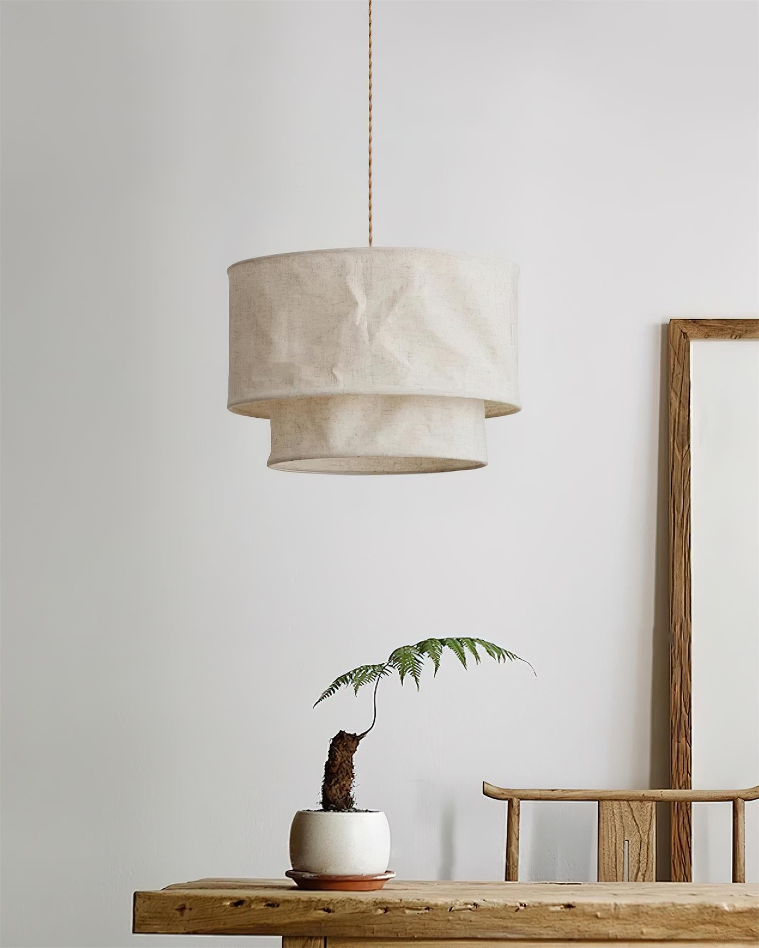 Nuvai Natural Linen Pendant Light - Letslighting