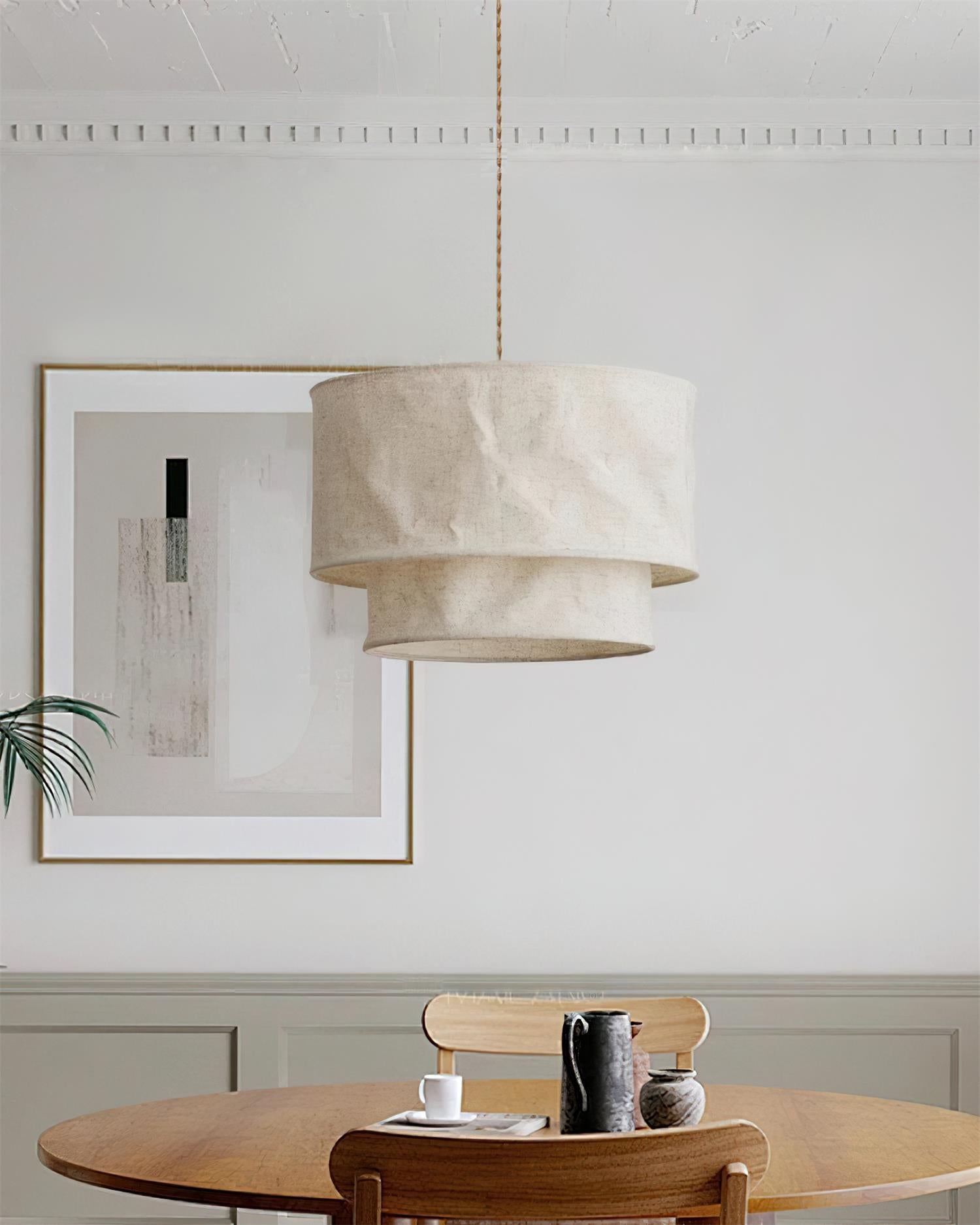 Nuvai Natural Linen Pendant Light - Letslighting