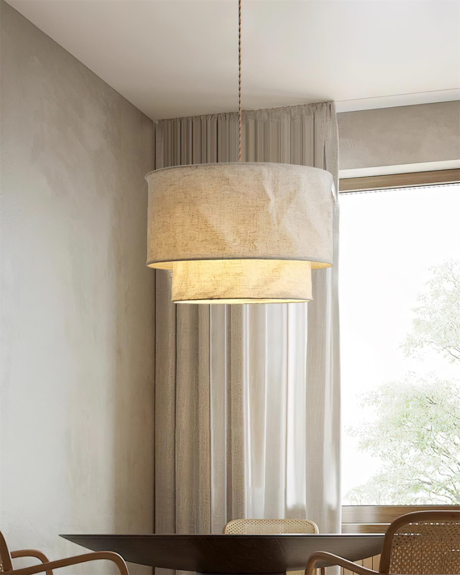 Nuvai Natural Linen Pendant Light - Letslighting