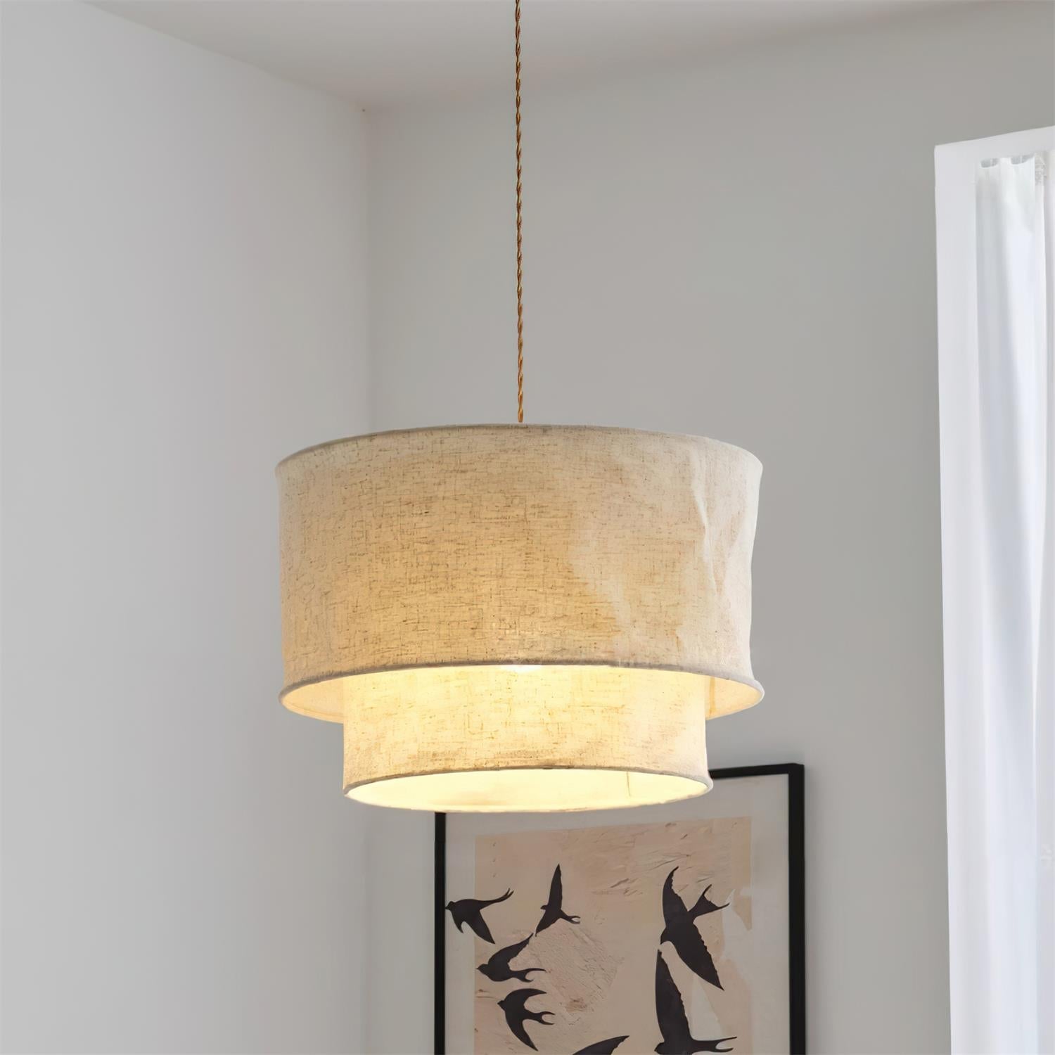 Nuvai Natural Linen Pendant Light - Letslighting