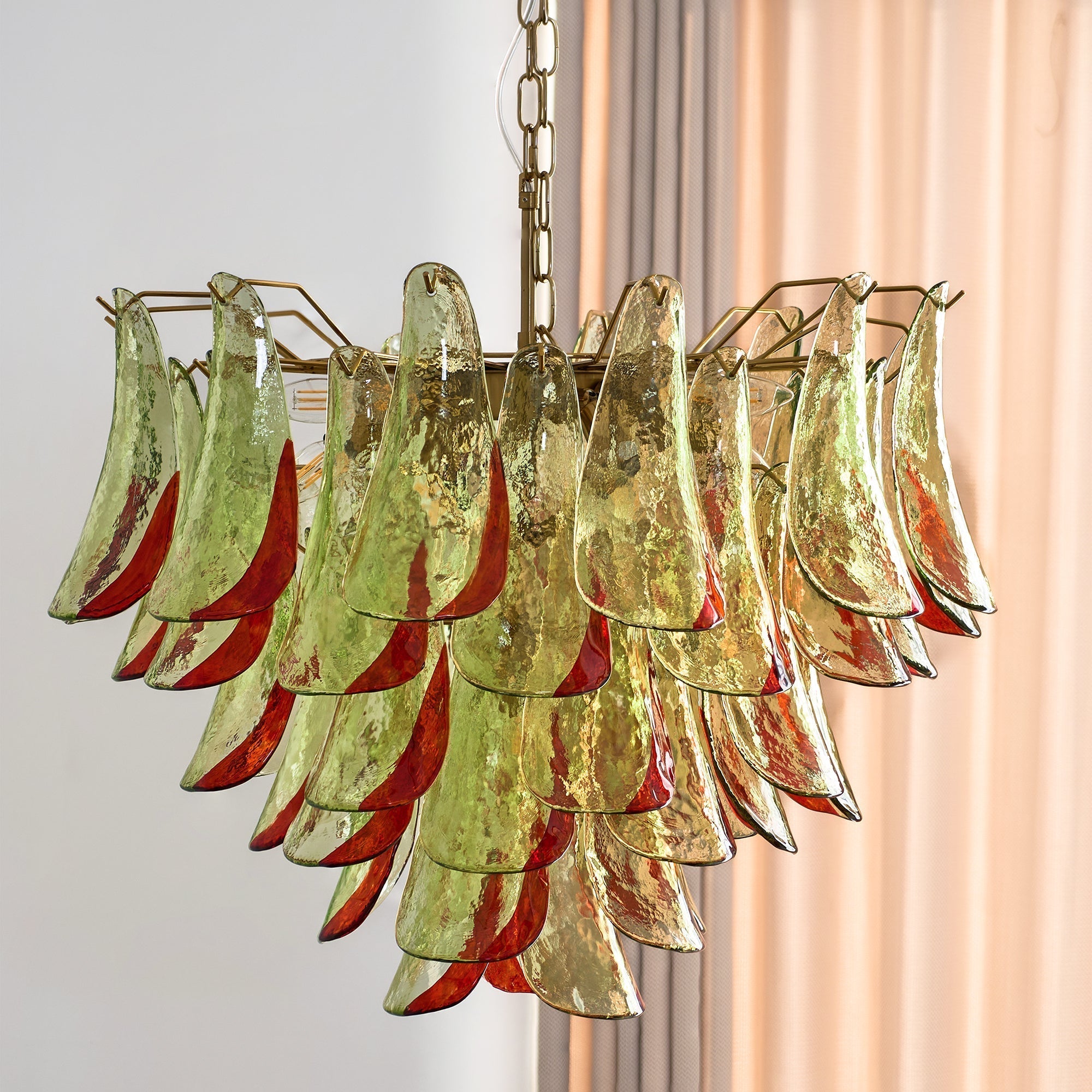 Aurora Chandelier Murano Glass Petal Elegant - Letslighting