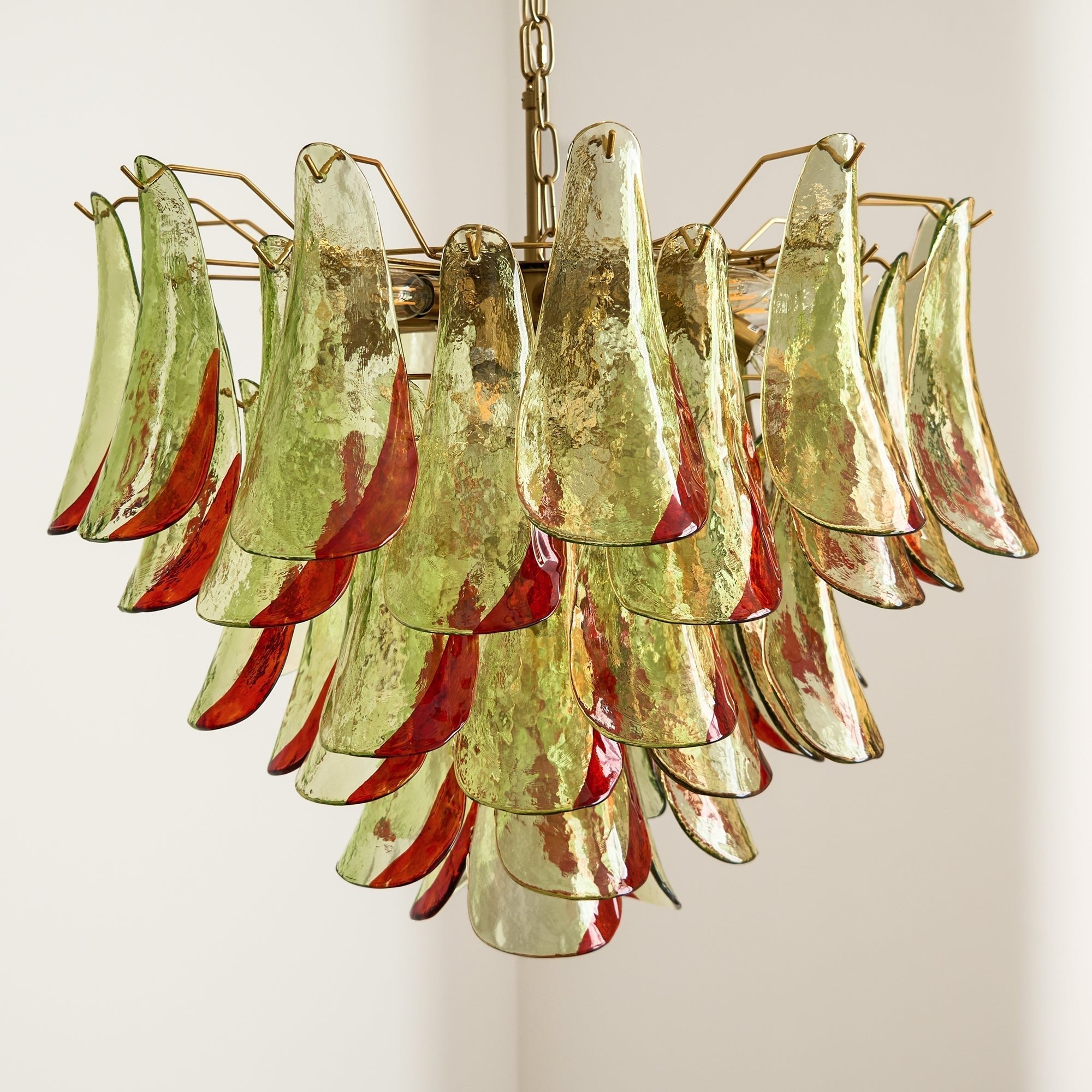 Aurora Chandelier Murano Glass Petal Elegant - Letslighting
