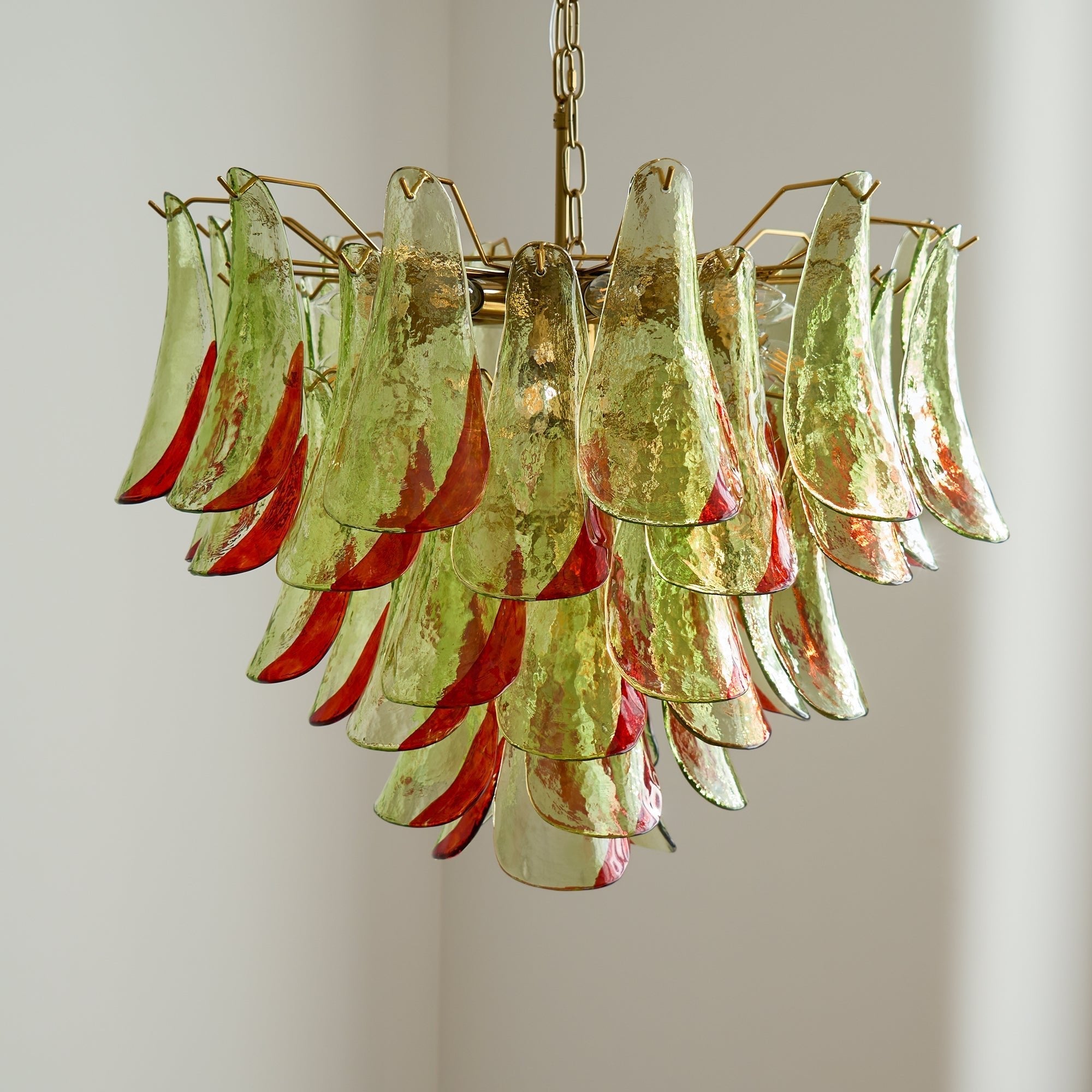Aurora Chandelier Murano Glass Petal Elegant - Letslighting