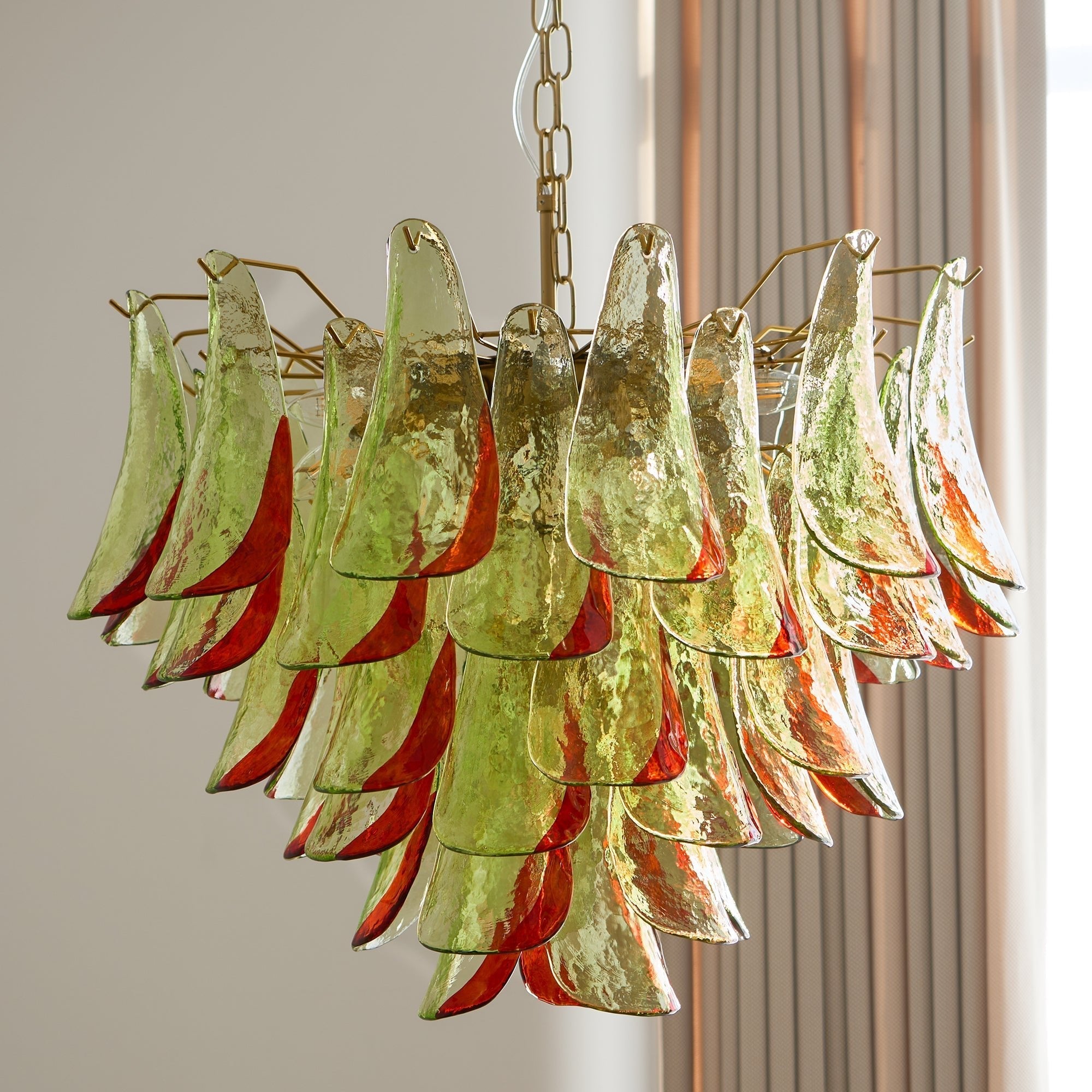 Aurora Chandelier Murano Glass Petal Elegant - Letslighting
