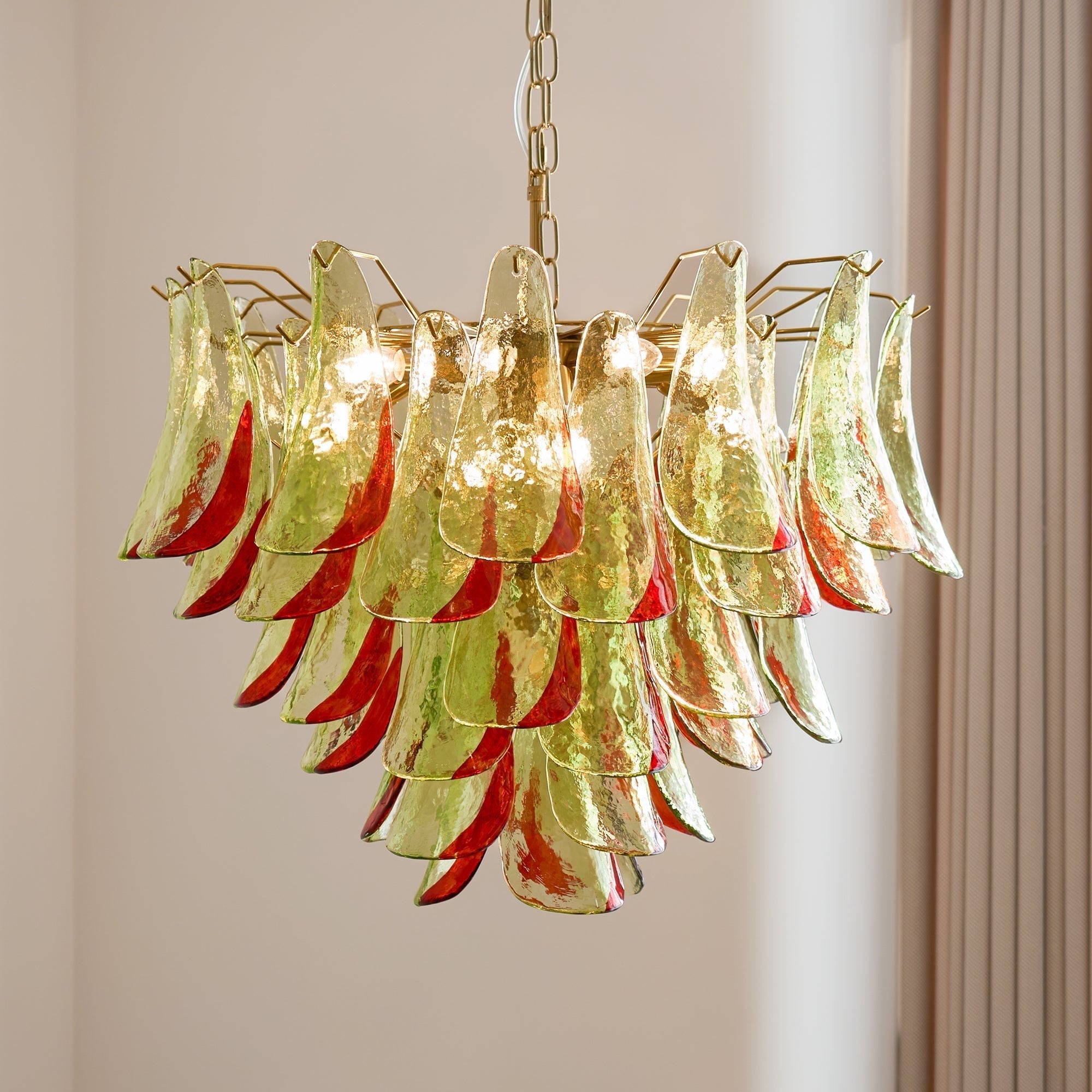 Aurora Chandelier Murano Glass Petal Elegant - Letslighting
