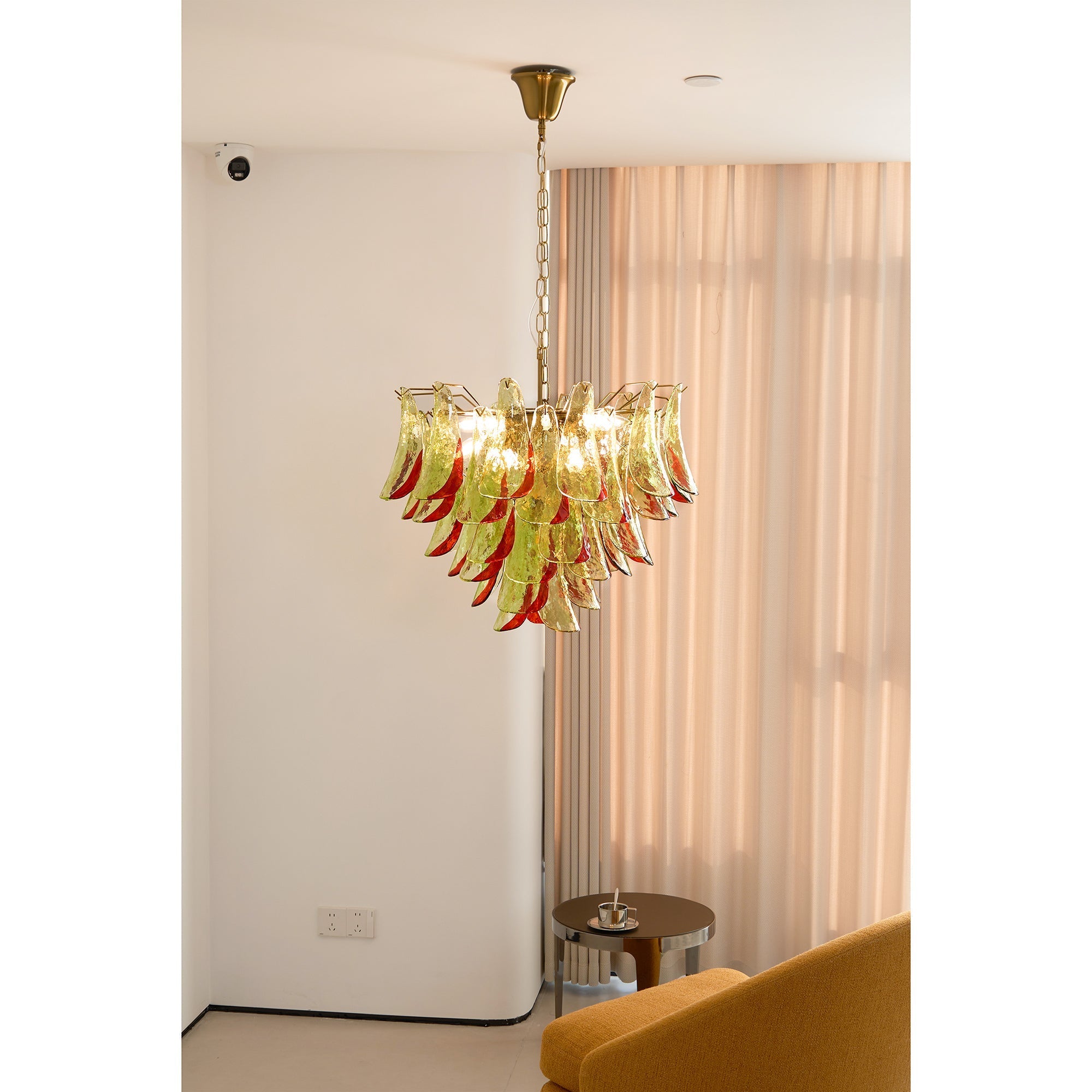 Aurora Chandelier Murano Glass Petal Elegant - Letslighting