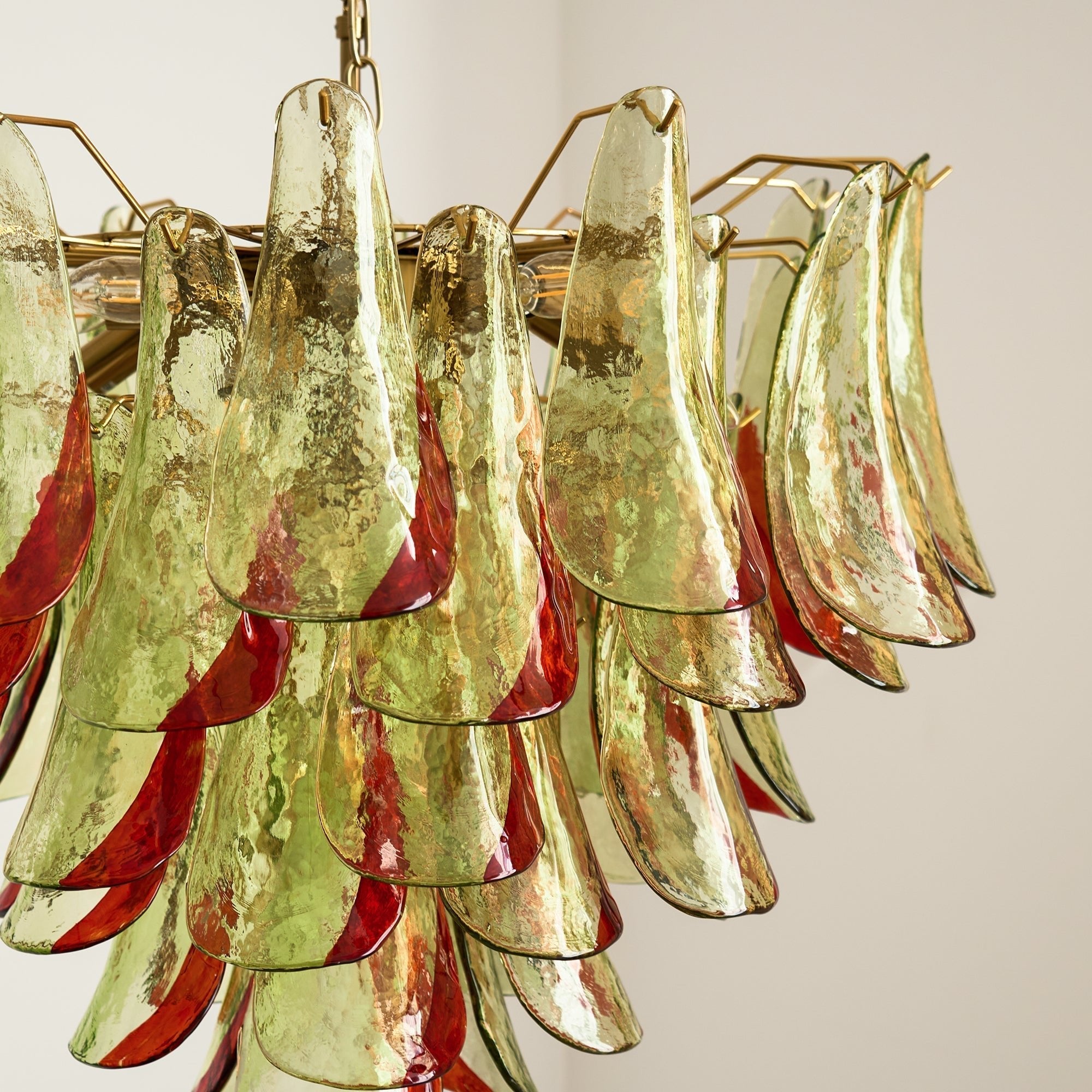 Aurora Chandelier Murano Glass Petal Elegant - Letslighting