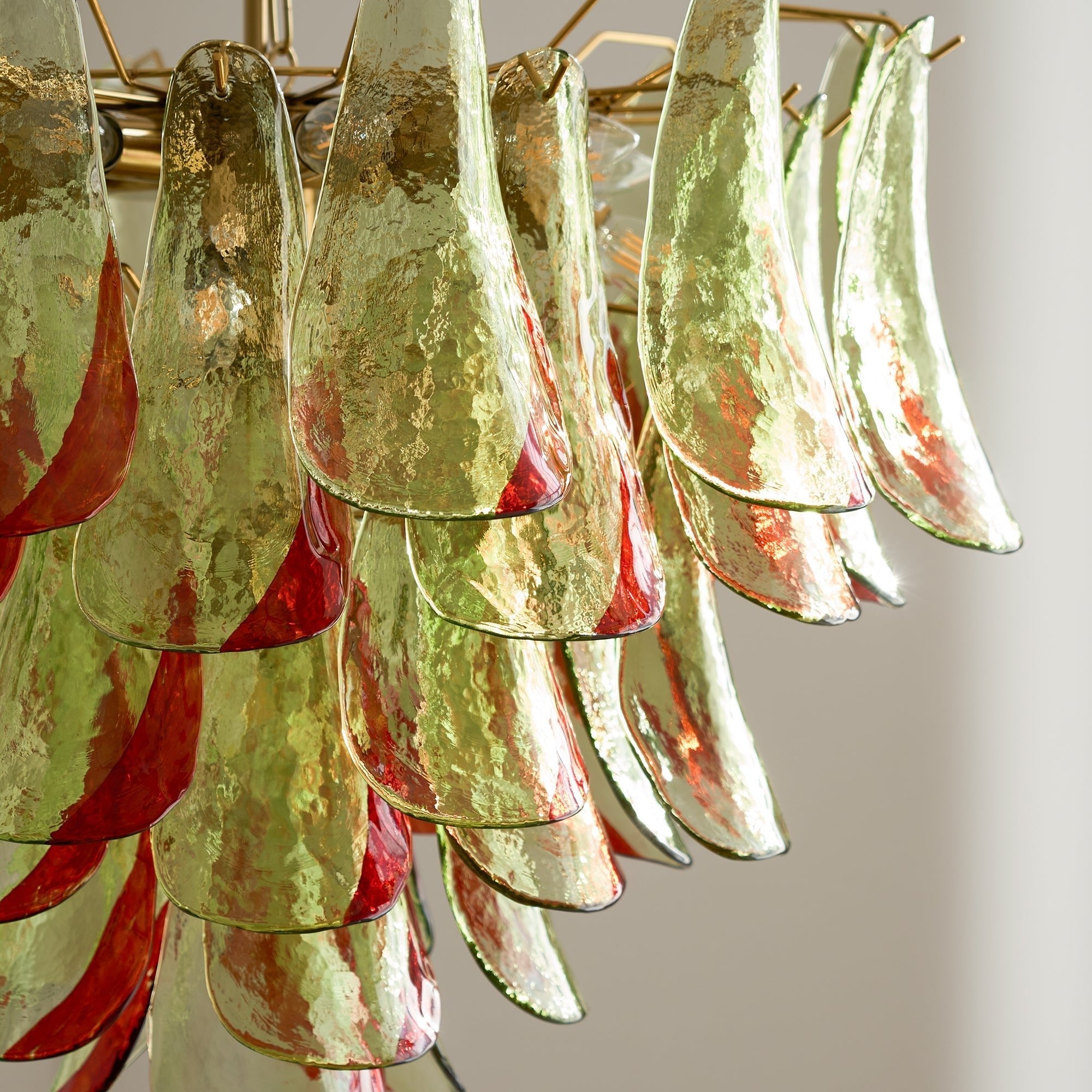 Aurora Chandelier Murano Glass Petal Elegant - Letslighting