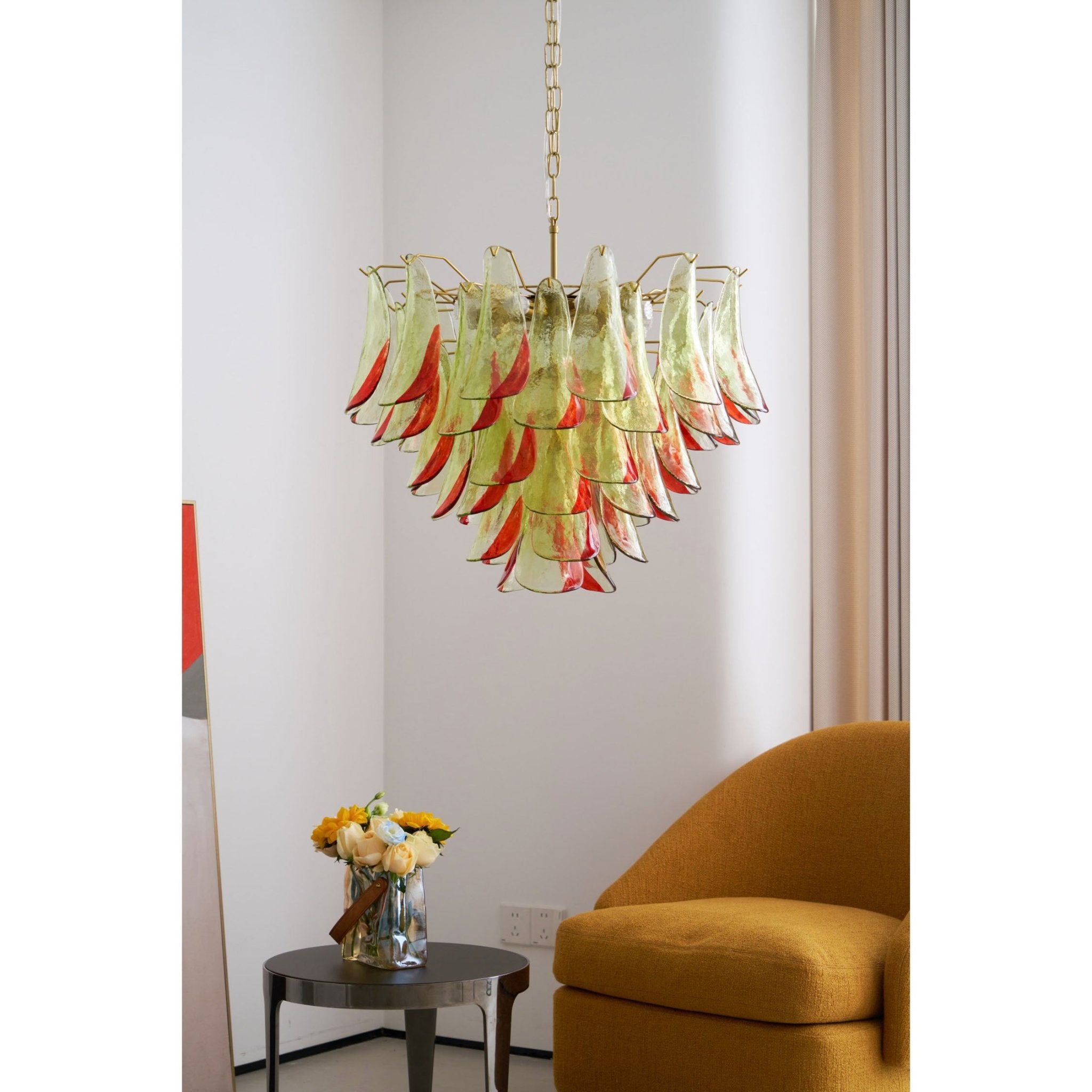 Aurora Chandelier Murano Glass Petal Elegant - Letslighting