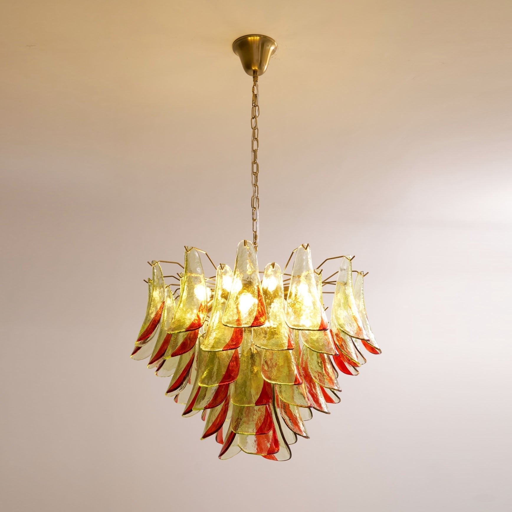 Aurora Chandelier Murano Glass Petal Elegant - Letslighting