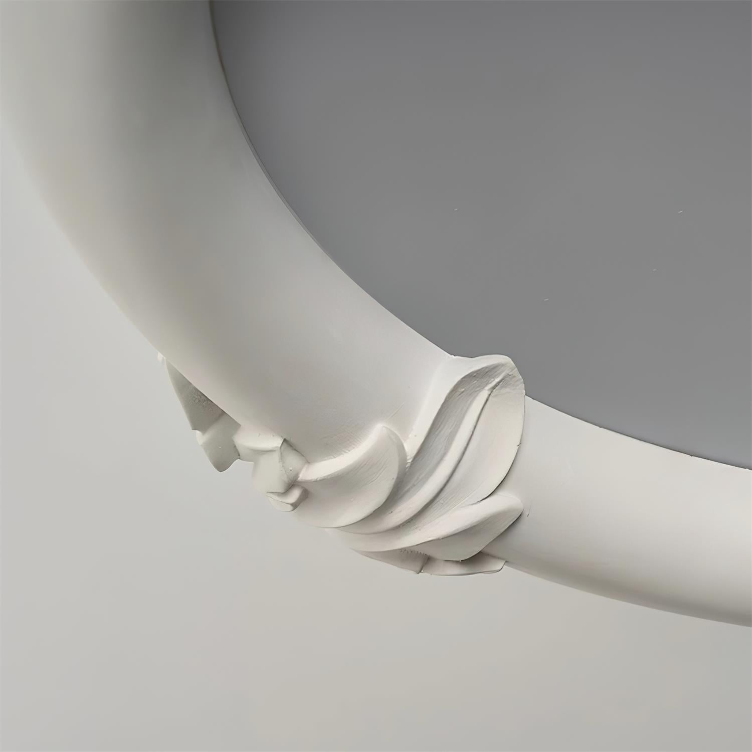 Marika Chandelier Plaster Circular Floral - Letslighting