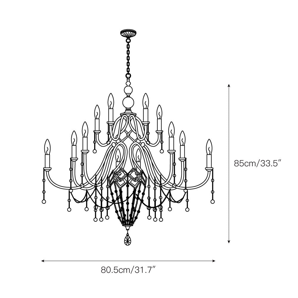 Ilphaeth Postmodern Luxury Brass Crystal Chandelier - Letslighting