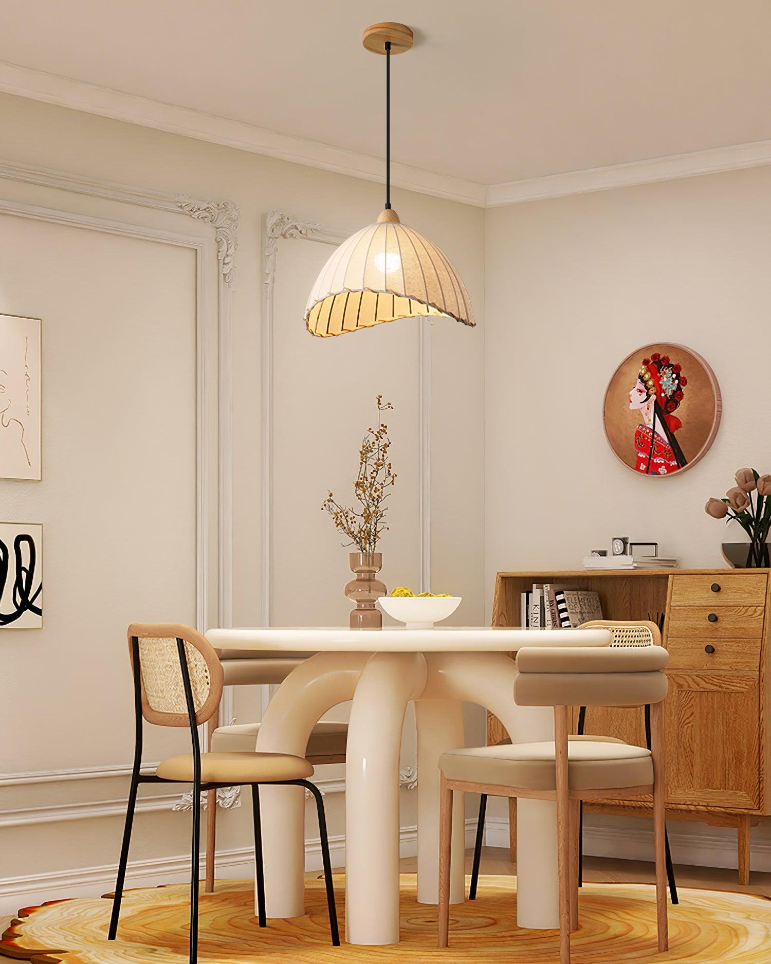 Eclipta Fabric Linen Pendant Light - Letslighting
