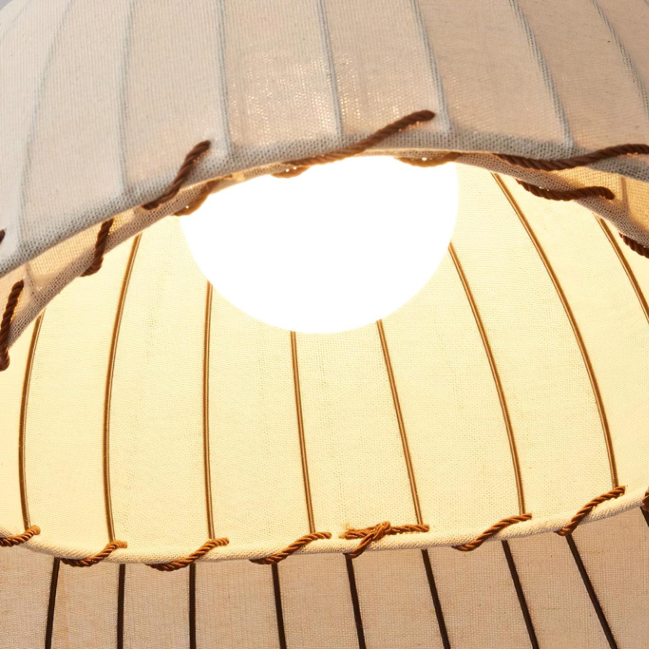 Eclipta Fabric Linen Pendant Light - Letslighting