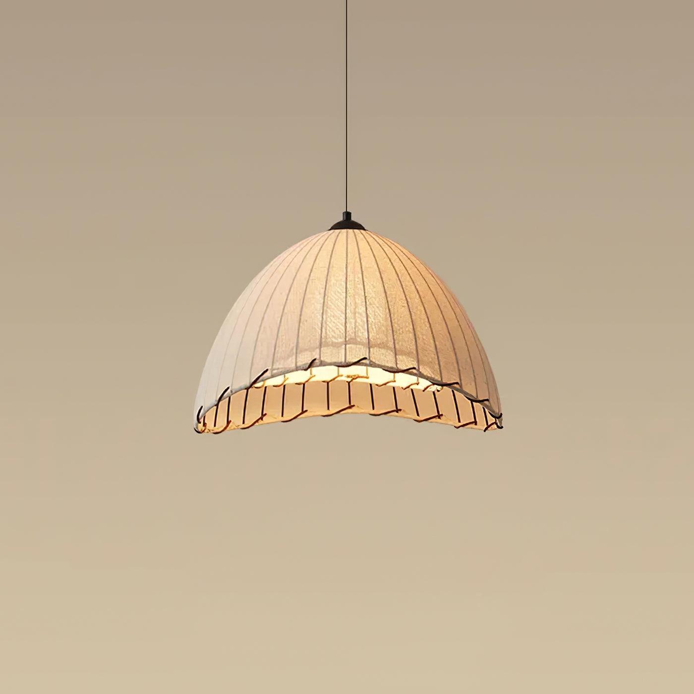 Eclipta Fabric Linen Pendant Light - Letslighting