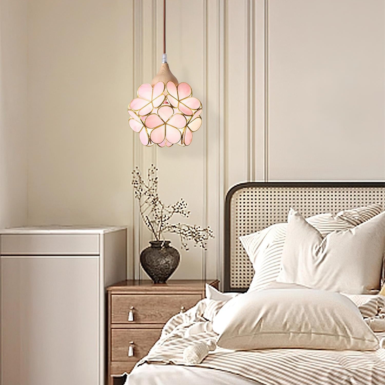 Velina Pink Petal Pendant Light - Letslighting