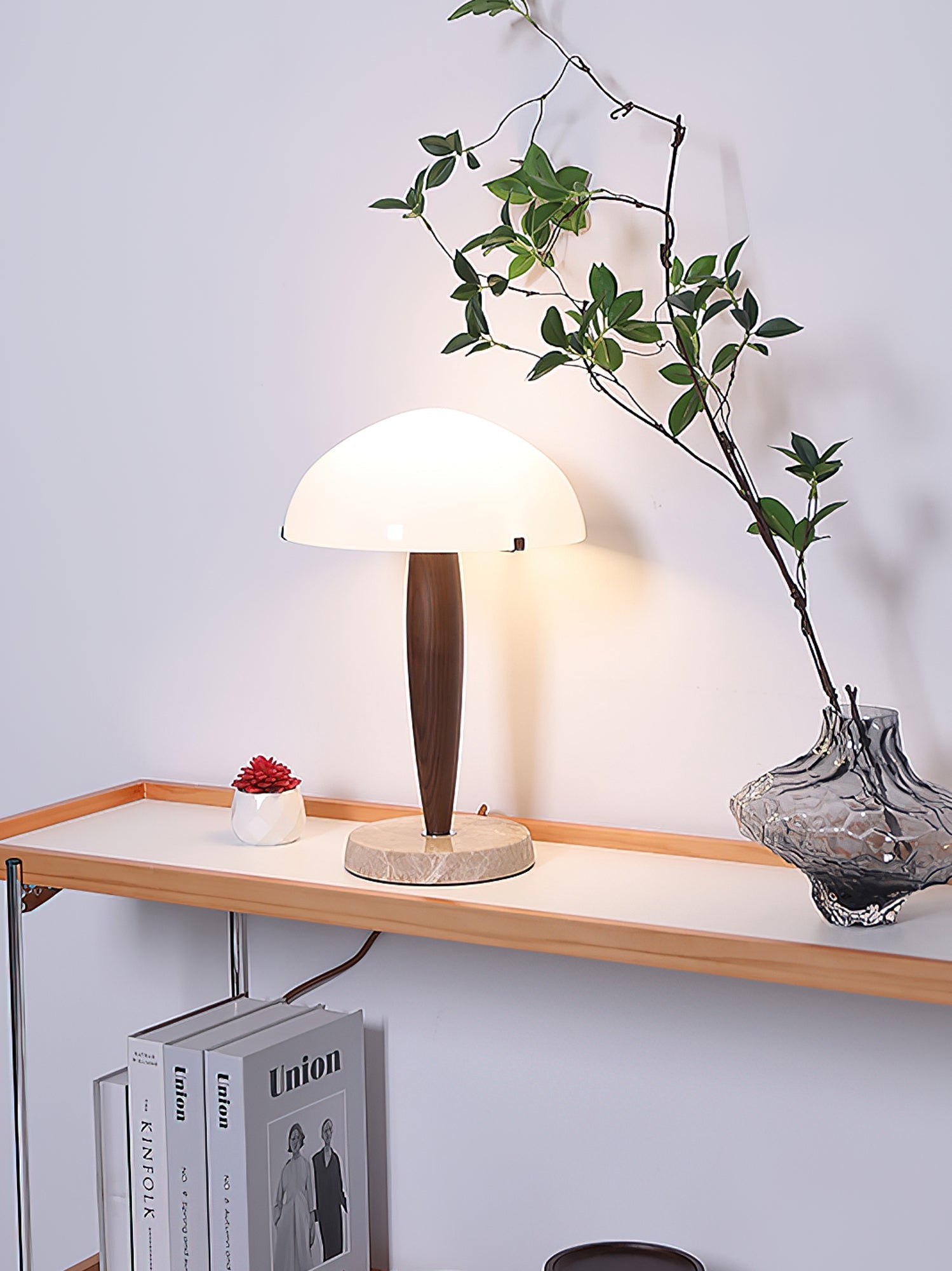 Marlo Modern Marble & Wood Table Lamp