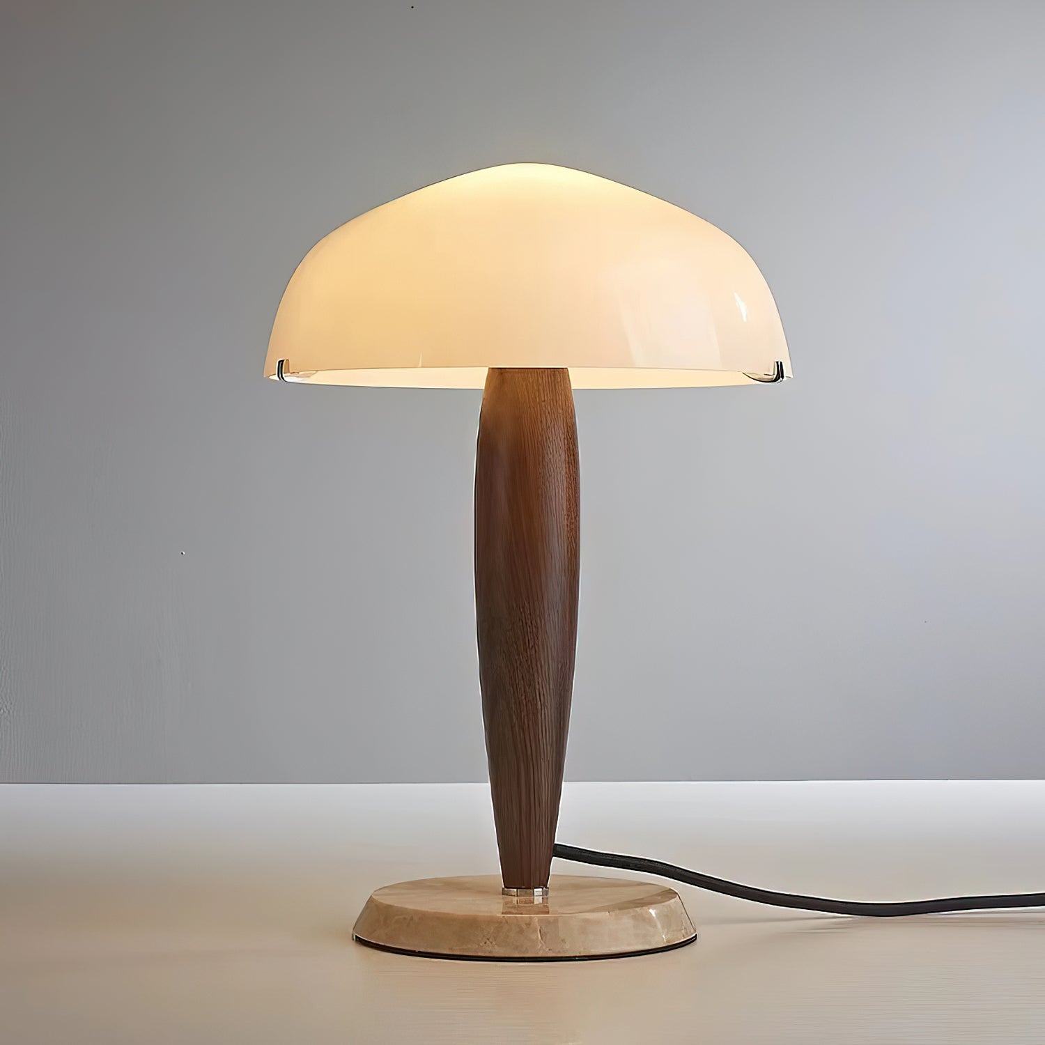 Marlo Modern Marble & Wood Table Lamp