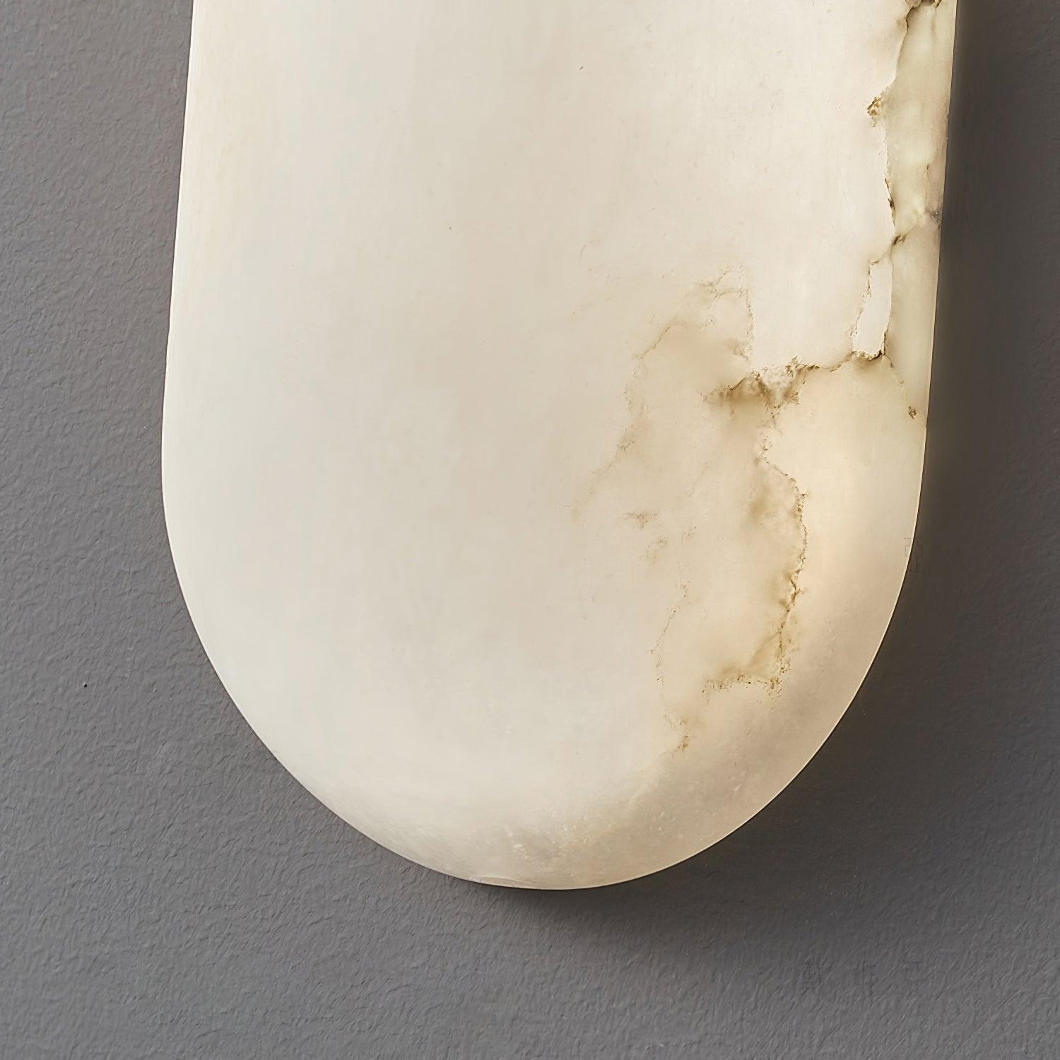 Wall Lamp Alabaster Capsule Brass Band Soft Luxe Ambient Glow - Letslighting