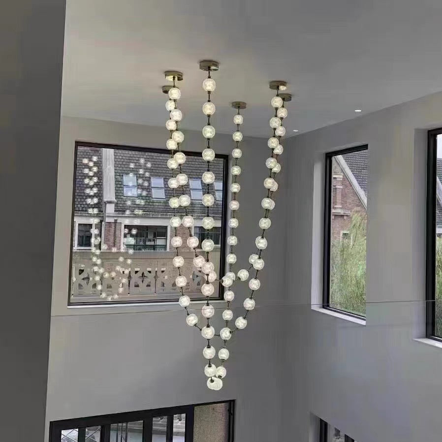 Myphais Modern Minimalist Beaded Plastic Chandelier - Letslighting