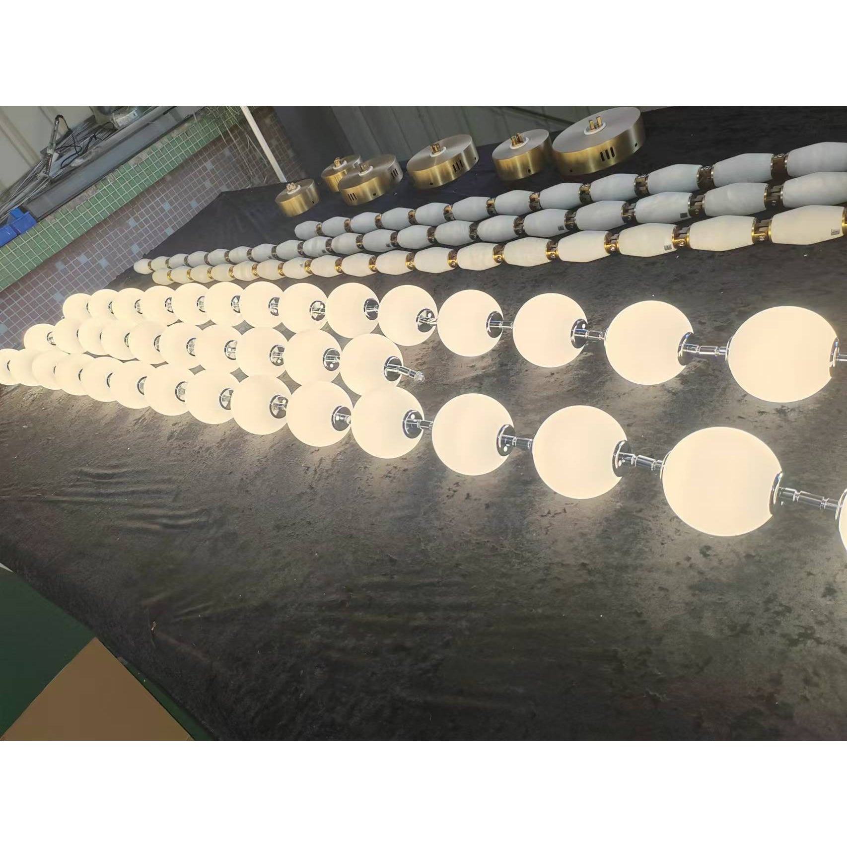 Myphais Modern Minimalist Beaded Plastic Chandelier - Letslighting