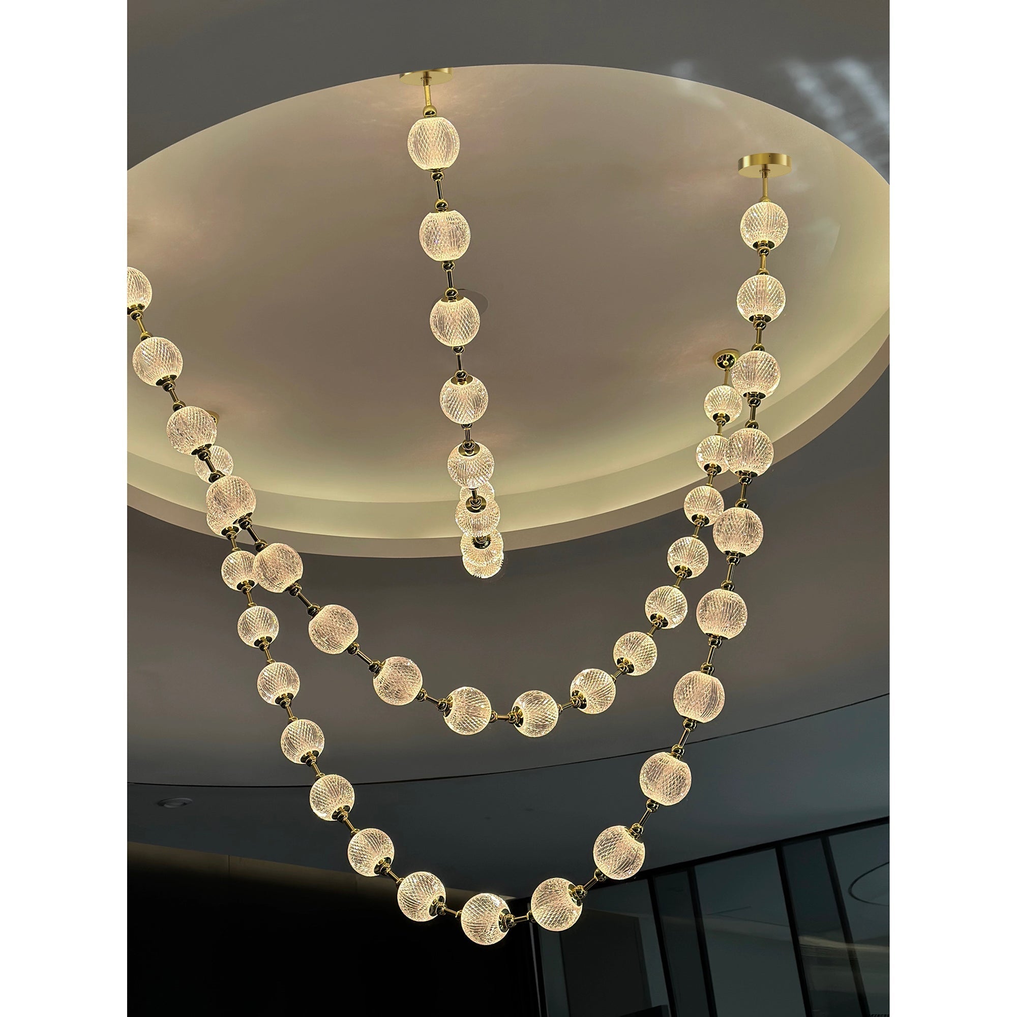 Myphais Modern Minimalist Beaded Plastic Chandelier - Letslighting