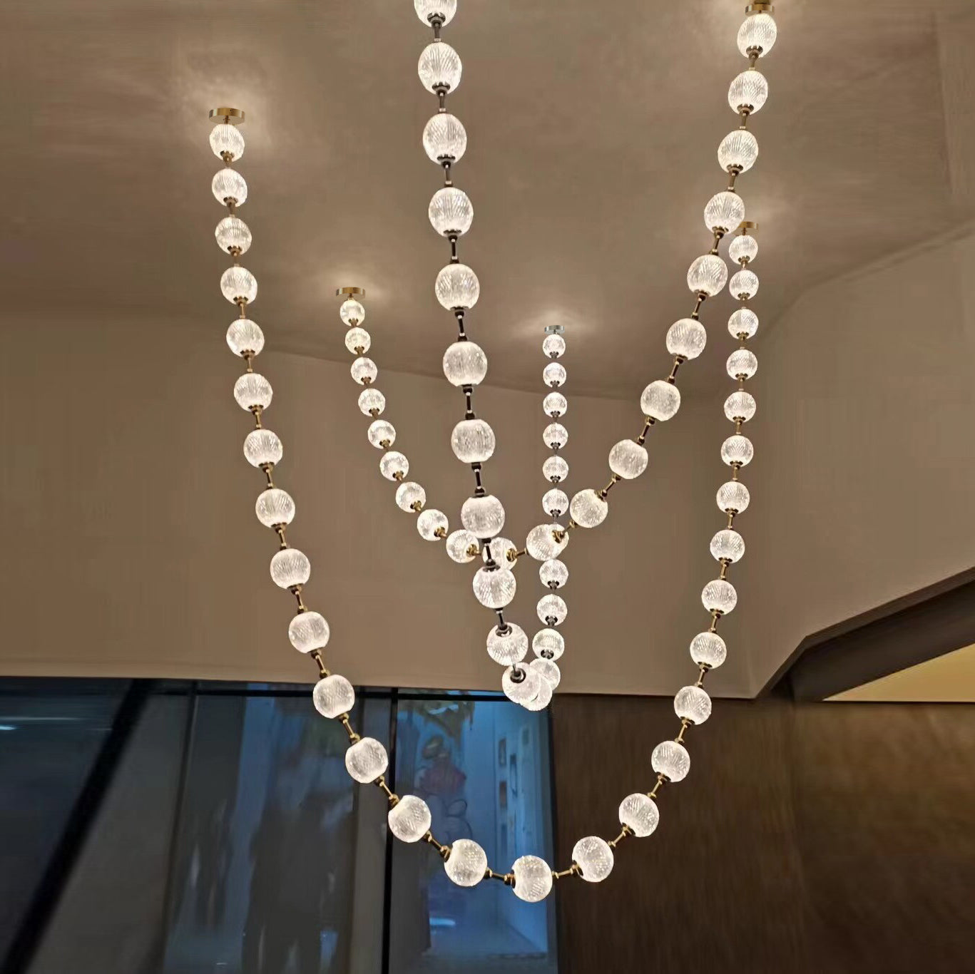 Myphais Modern Minimalist Beaded Plastic Chandelier - Letslighting