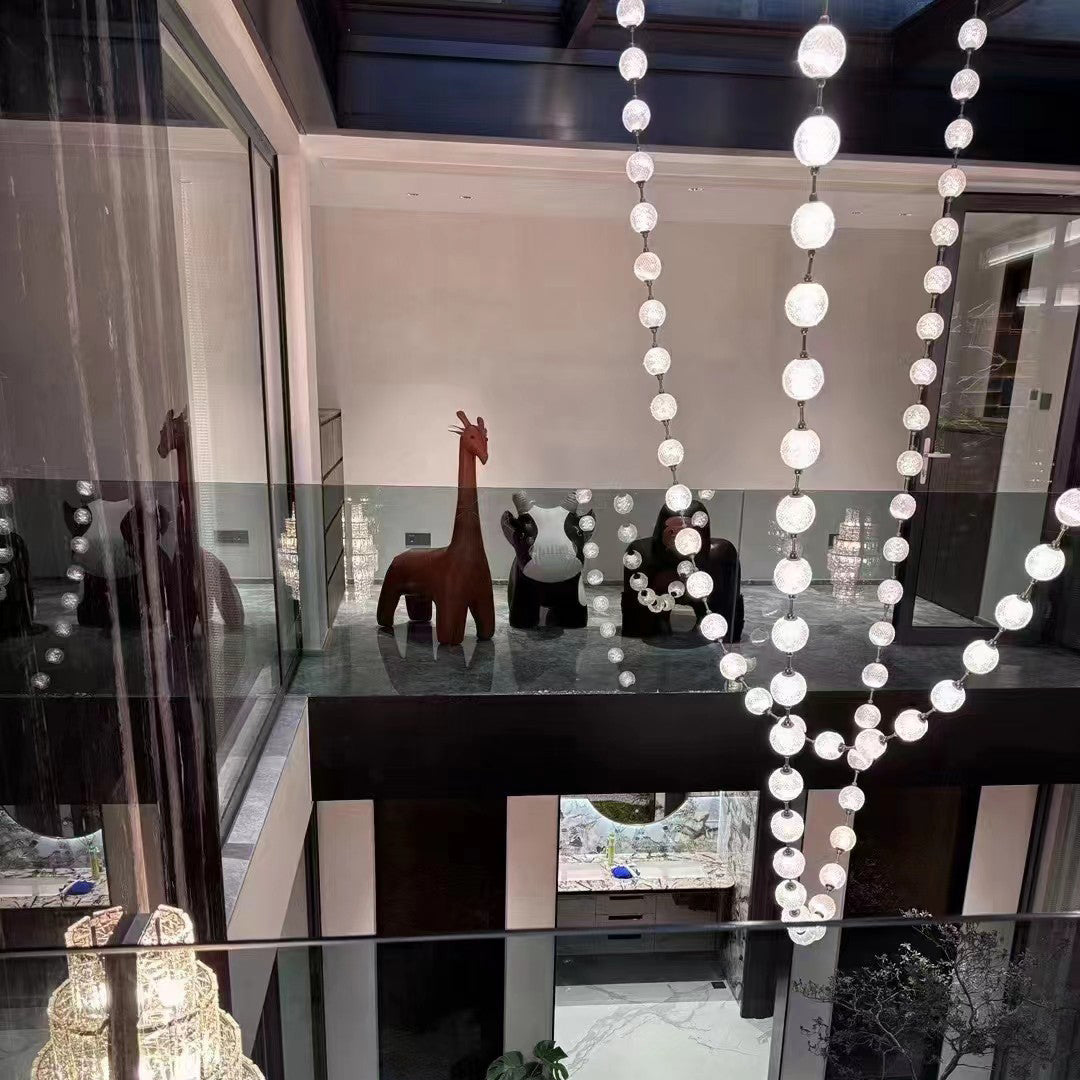Myphais Modern Minimalist Beaded Plastic Chandelier - Letslighting