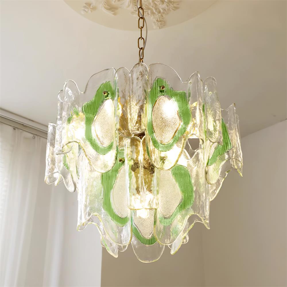 Marrina Chandelier Vintage Amber Glass Elegance - Letslighting