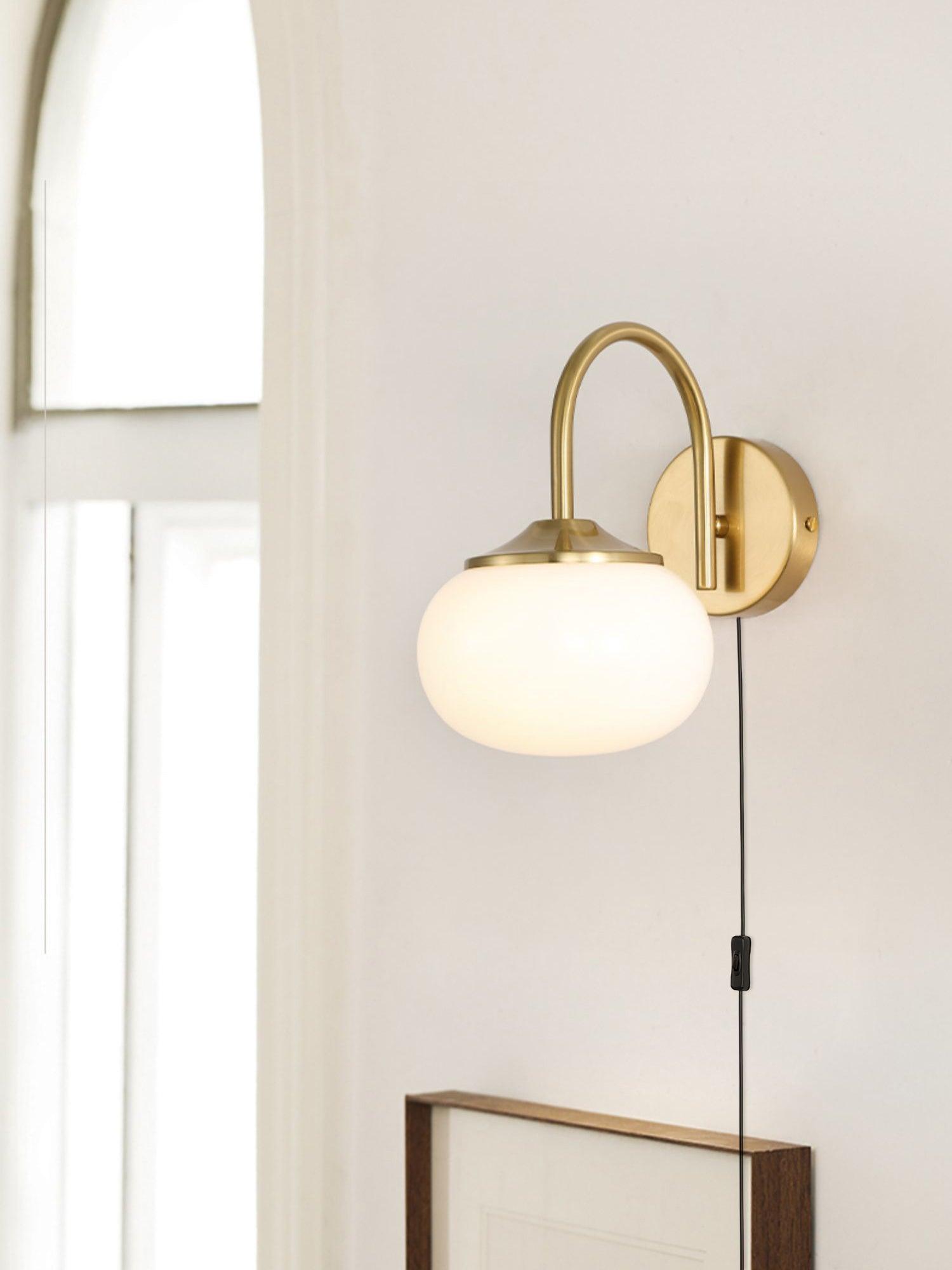 Dutiful Premium Nordic Art Plug-in Glass Sconce Wall Lamp - Letslighting