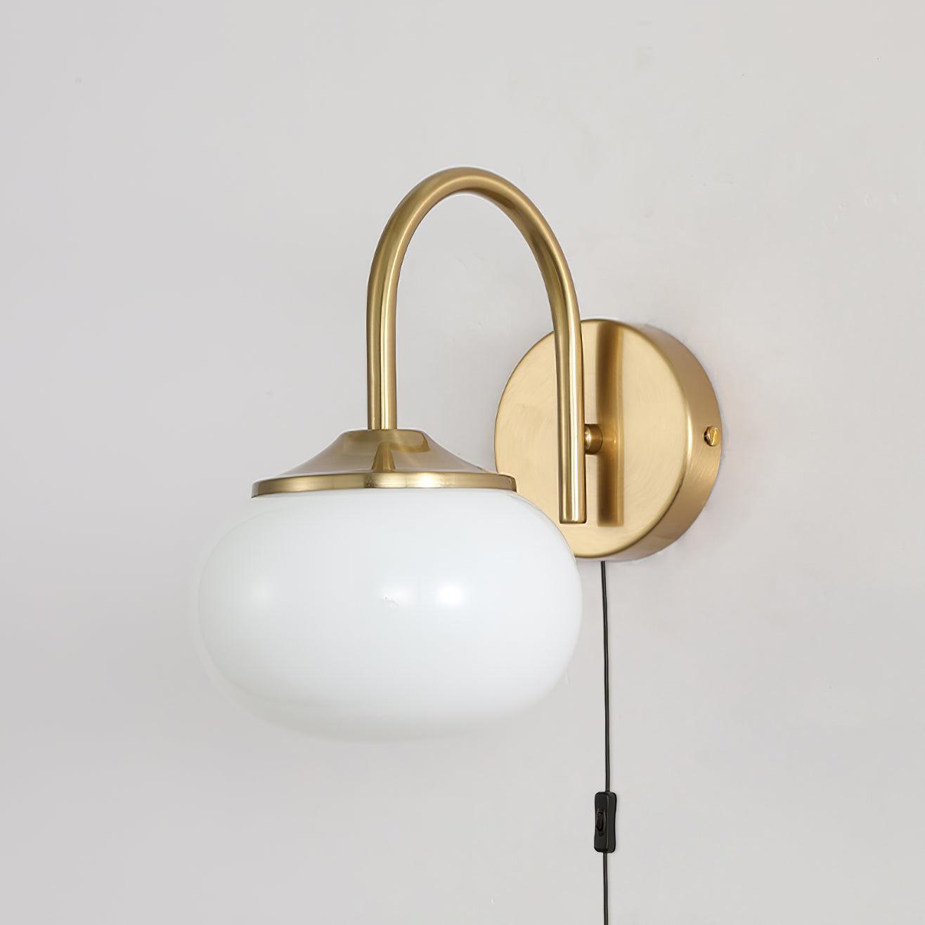 Dutiful Premium Nordic Art Plug-in Glass Sconce Wall Lamp - Letslighting
