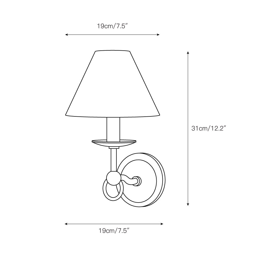 Erzoris Vintage Industrial Fabric Wall Lamp - Letslighting