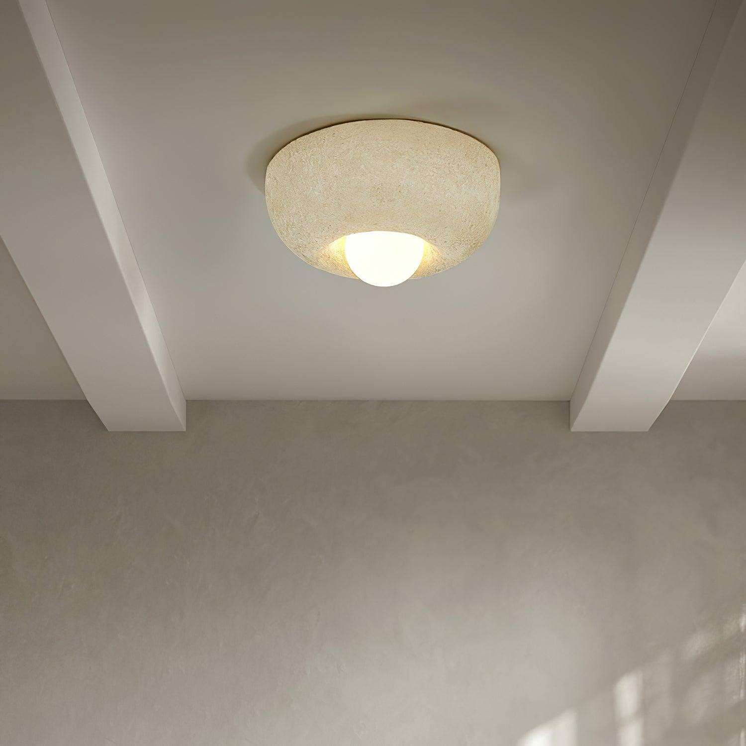 Mauro Ceiling Lamp Natural Texture Hemisphere Modern Style - Letslighting