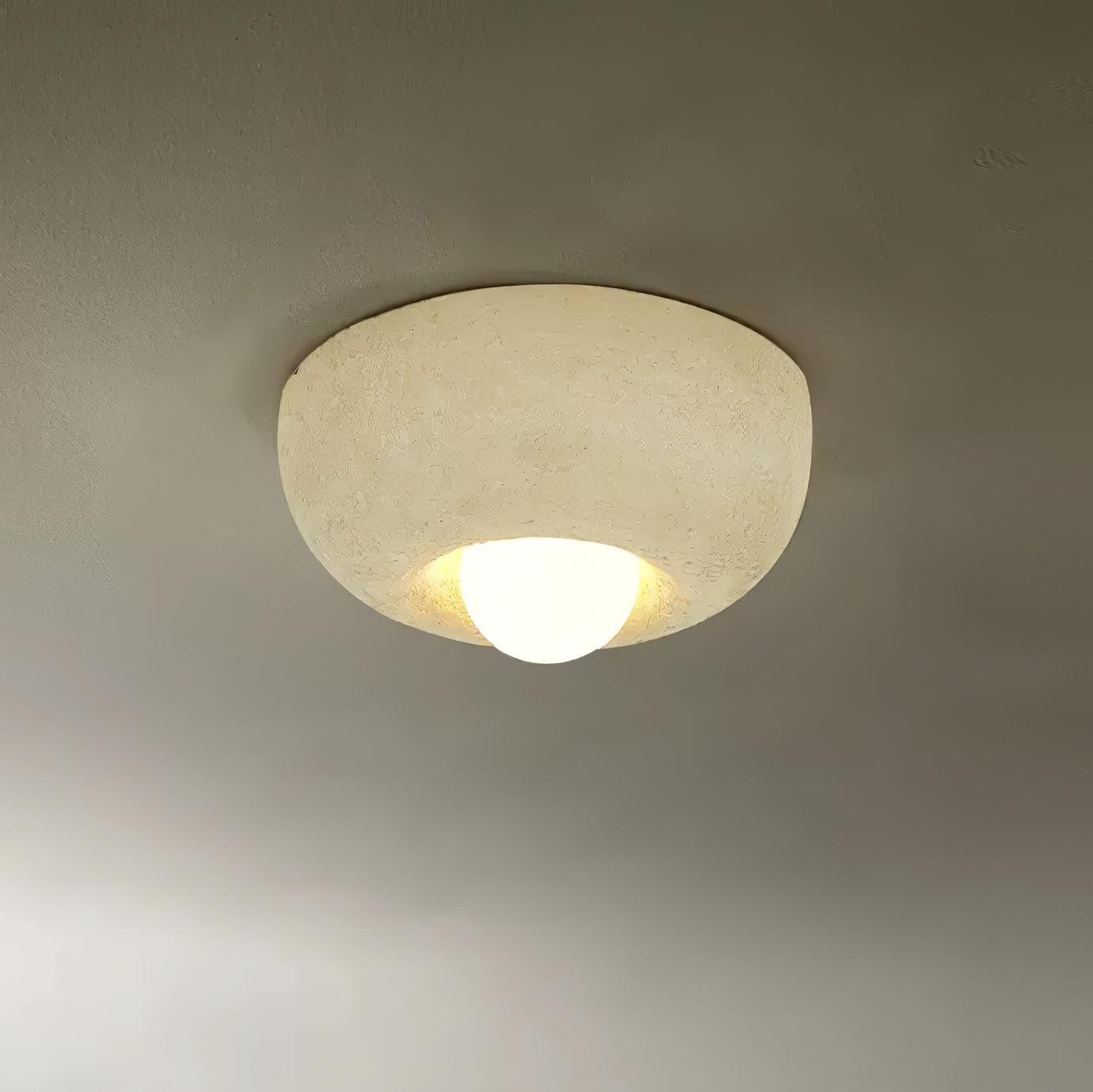 Mauro Ceiling Lamp Natural Texture Hemisphere Modern Style - Letslighting