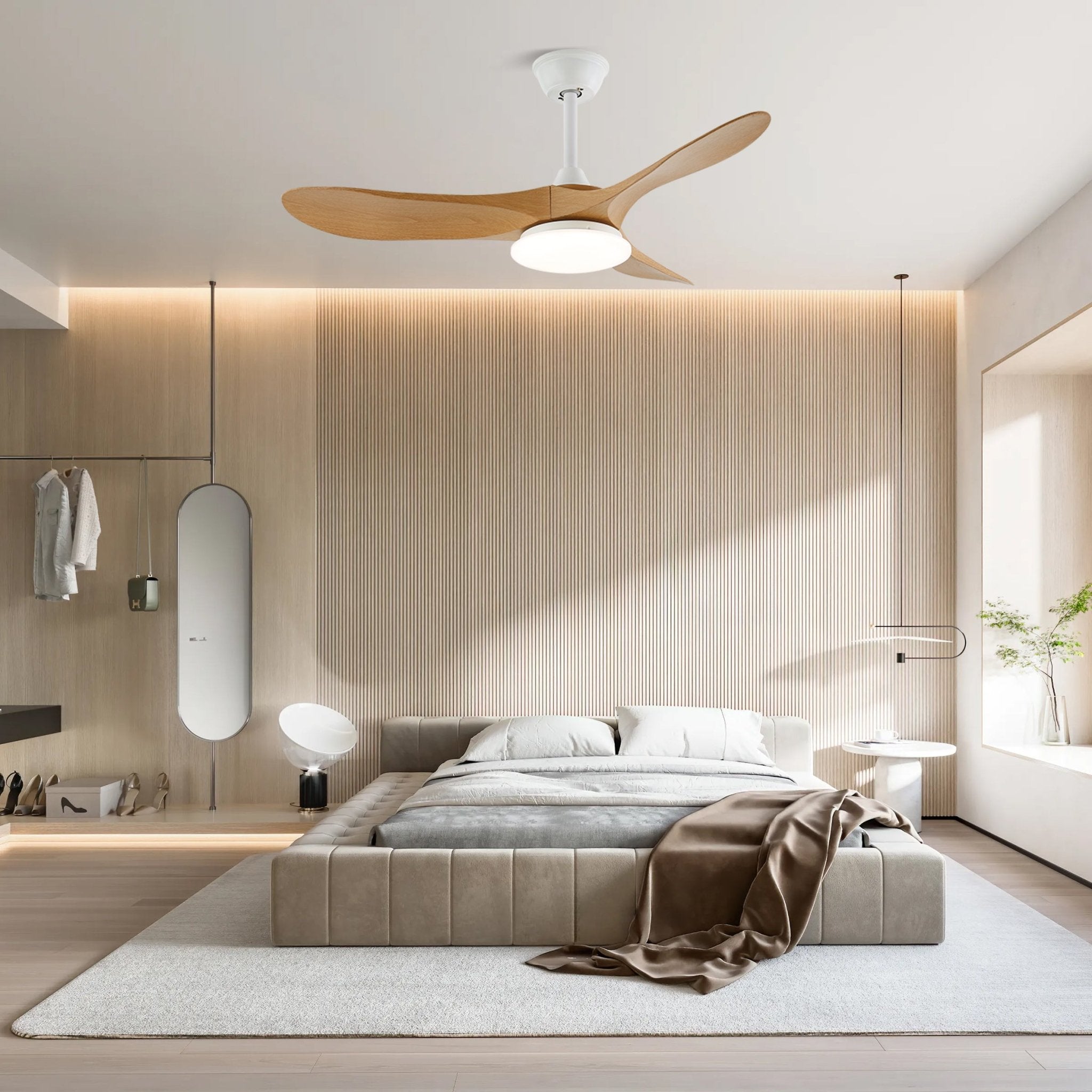 Aveline Modern Wood Ceiling Fan Light - Letslighting