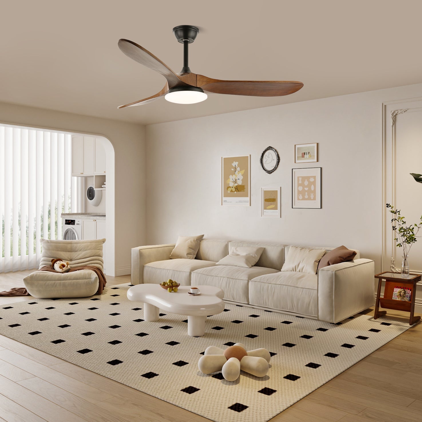 Aveline Modern Wood Ceiling Fan Light - Letslighting