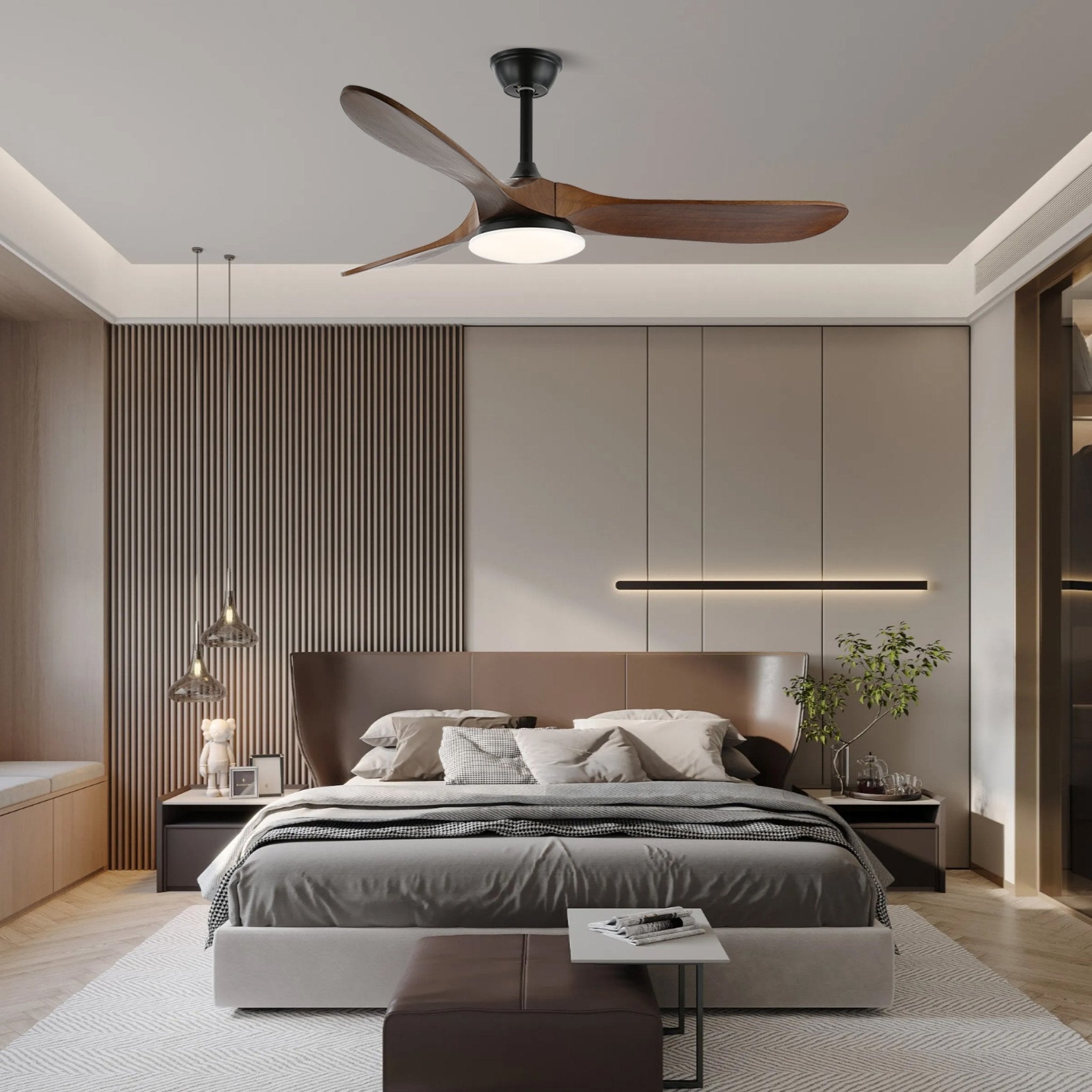 Aveline Modern Wood Ceiling Fan Light - Letslighting