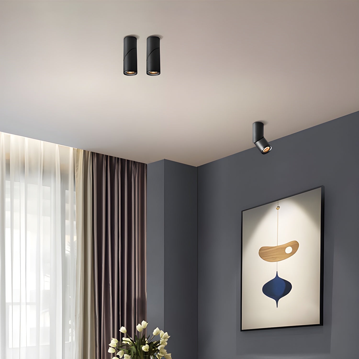 Ivinir Modern Minimalist Pivot Surface Downlight Ceiling lamp - Letslighting